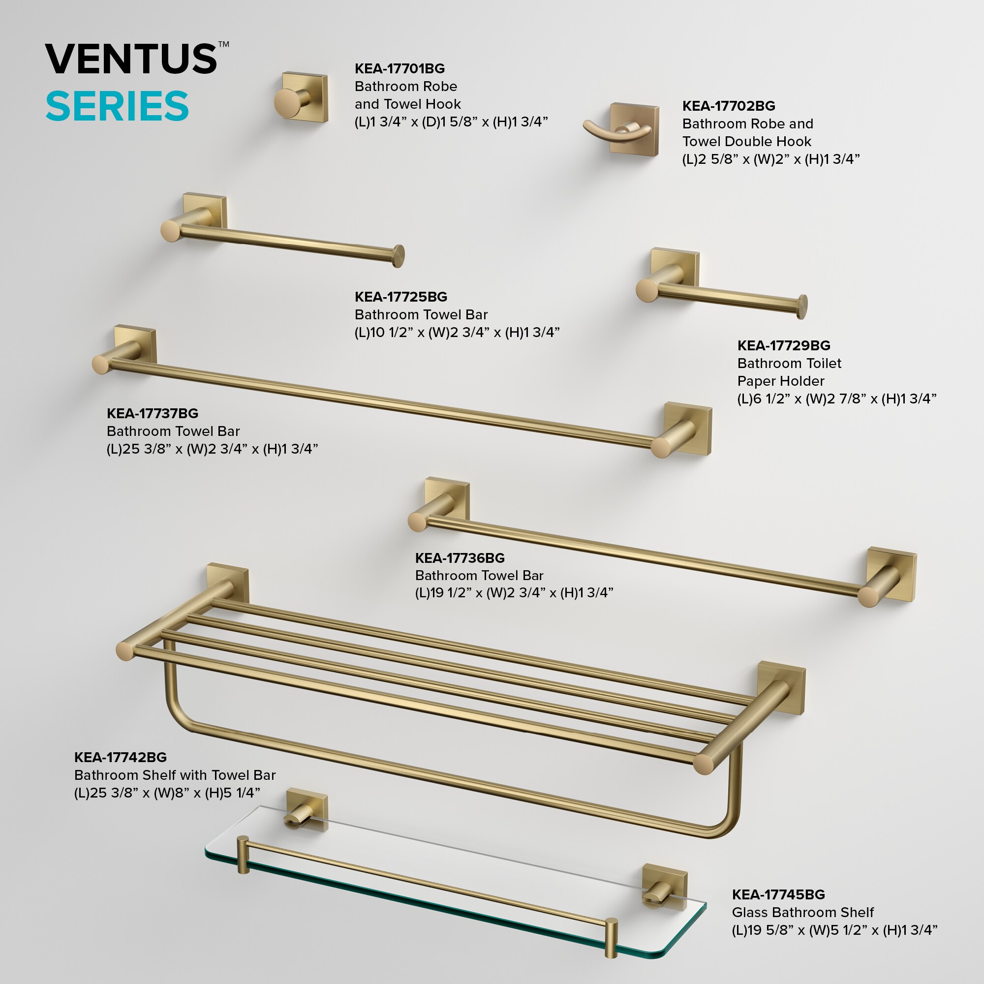 Get Luxury Ventus Bathroom Shelf with Towel Bar