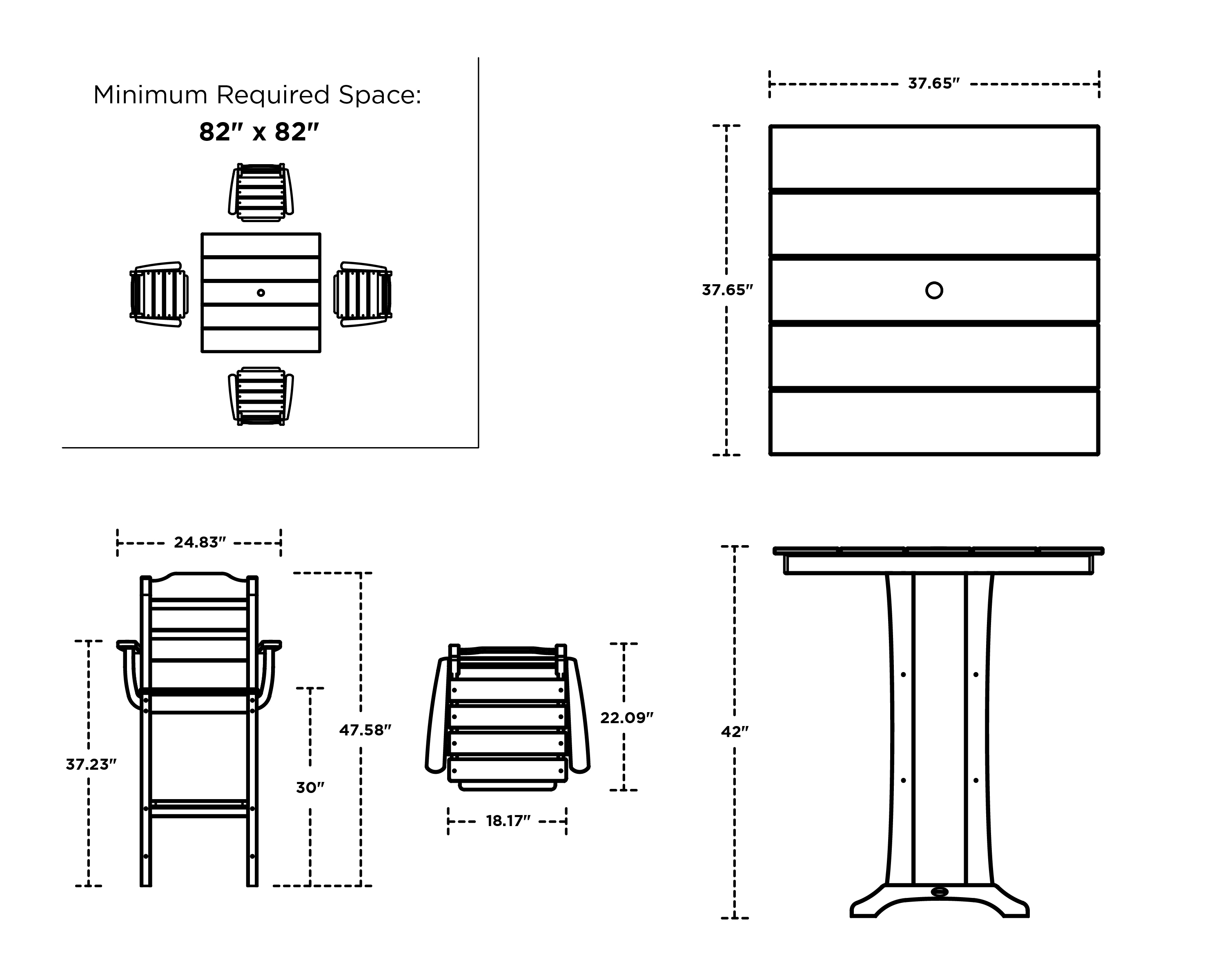 POLYWOOD PWS2539-1-TE Patio-Dining-Sets - View #8
