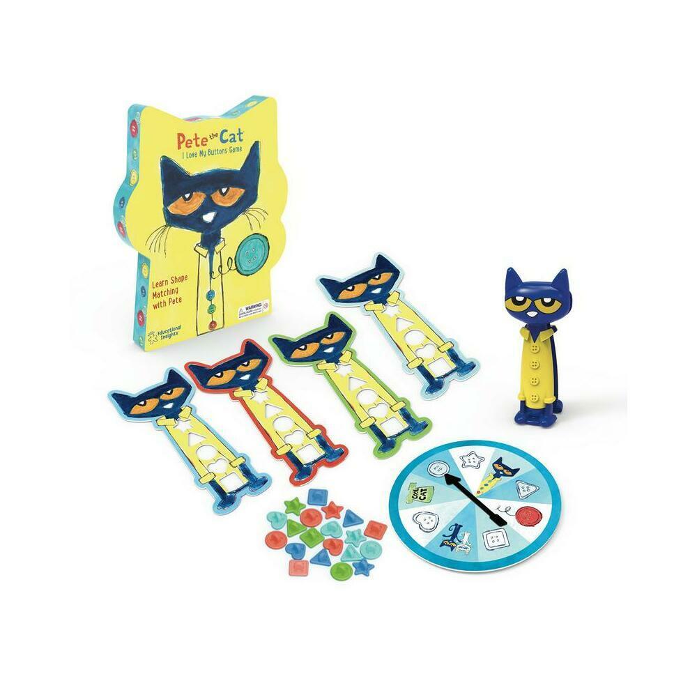 Learning Resources ESSEN68249  EI-3419 Pete The Cat I Love My Buttons Game