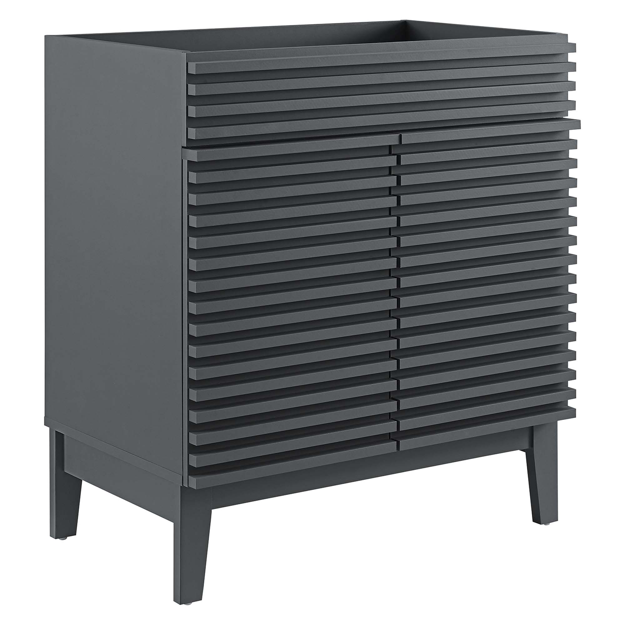 Modway  Render 30-in Bathroom Vanity Cabinet (Sink Basin Not Included) in Gray