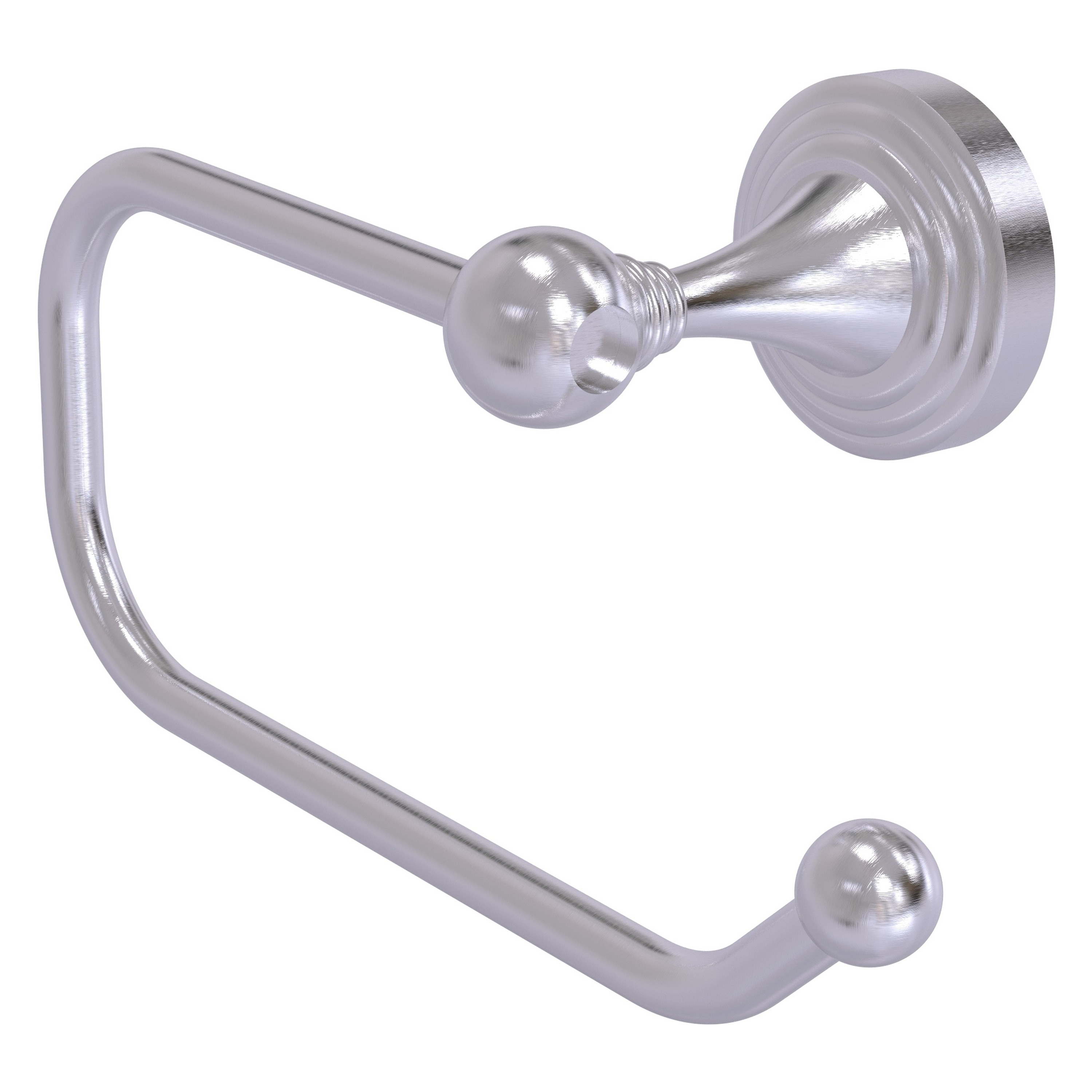 Allied Brass SG-24E-SCH Sag Harbor Satin chrome Wall mount Single post Toilet Paper Holder 1 -Rolls