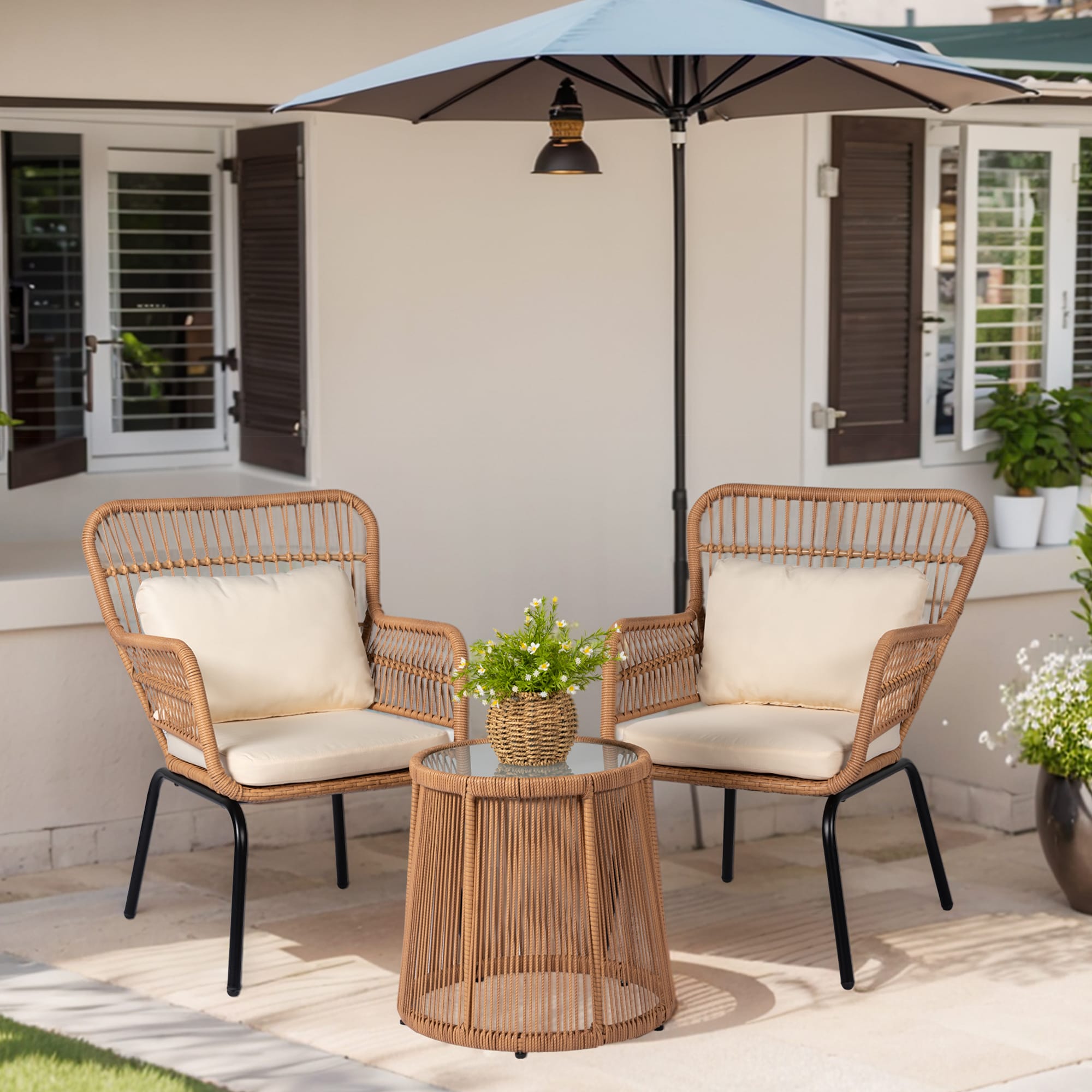 Grearden LS-PYWW001-GY Patio-Conversation-Sets - View #3