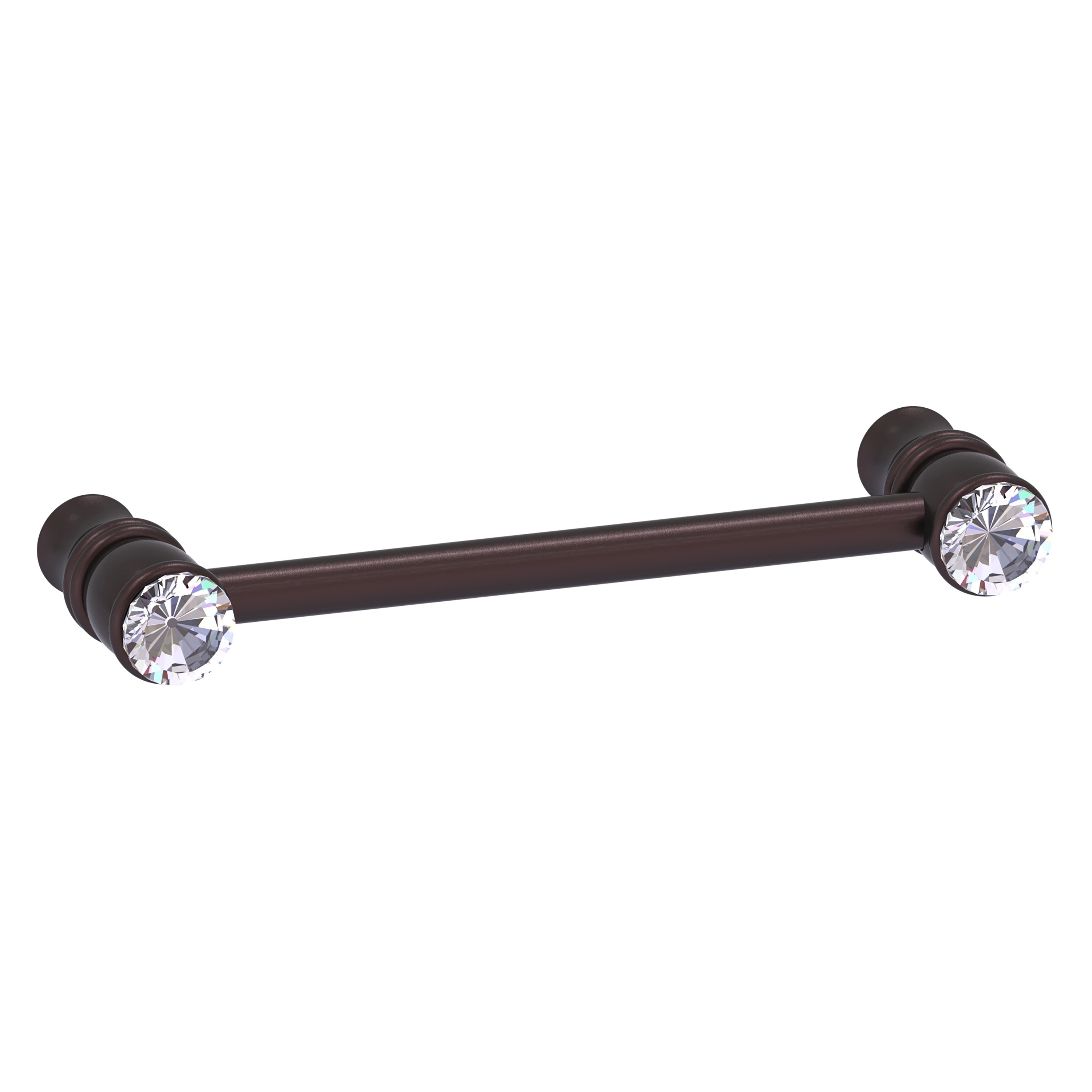 Allied Brass CC-30-4-ABZ Carolina Crystal 4-in , 102mm Center to Center Antique Bronze Dual Mount Cylindrical Bar For Use on Appliances Drawer Pulls