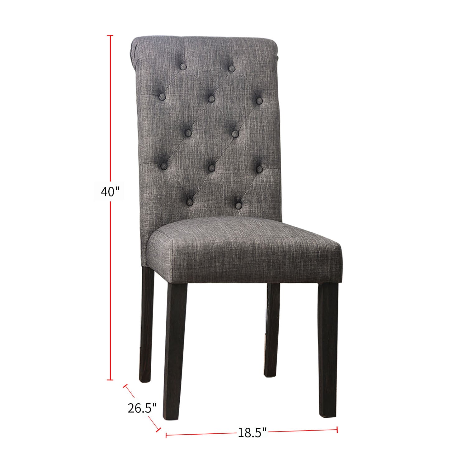 Simple Relax SR3735GY-SC-2PK Dining-Chairs - View #3