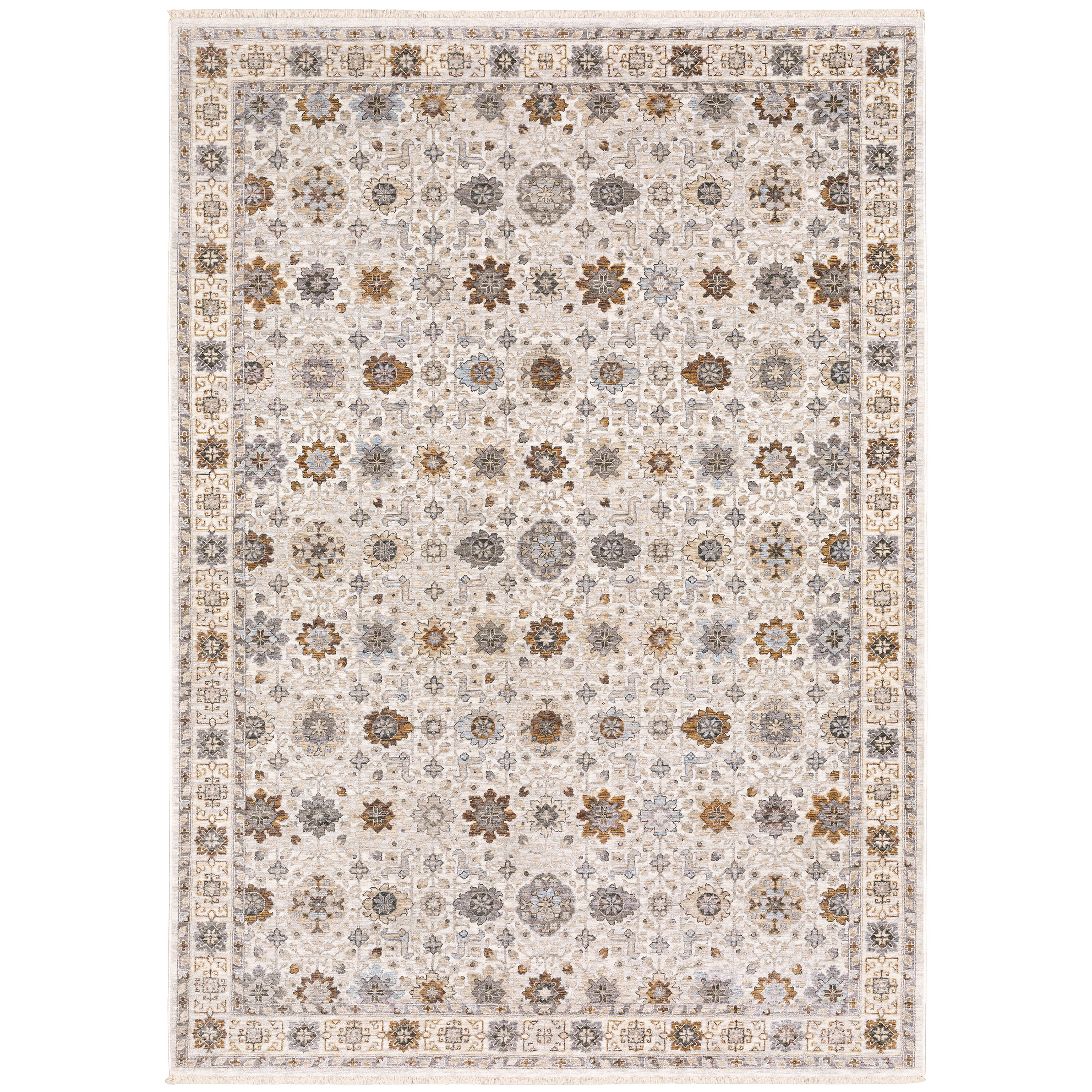 Archer Lane 071MAHAW15L Darrett 5 x 8 (ft) Polyester Ivory Rectangular Indoor Floral/Botanical Persian Area rug