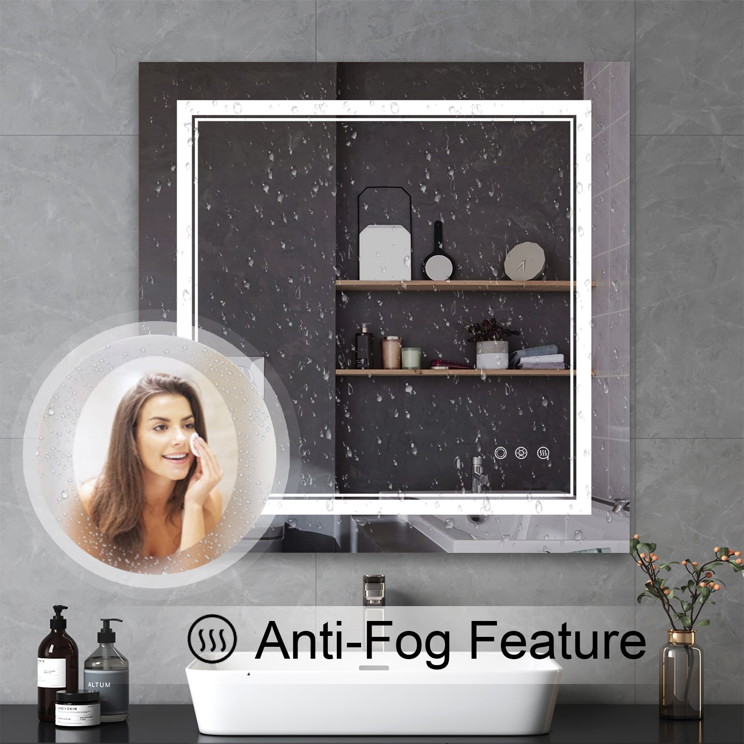 Maxax MXML01-77 Framed-Bath-Mirrors - View #4
