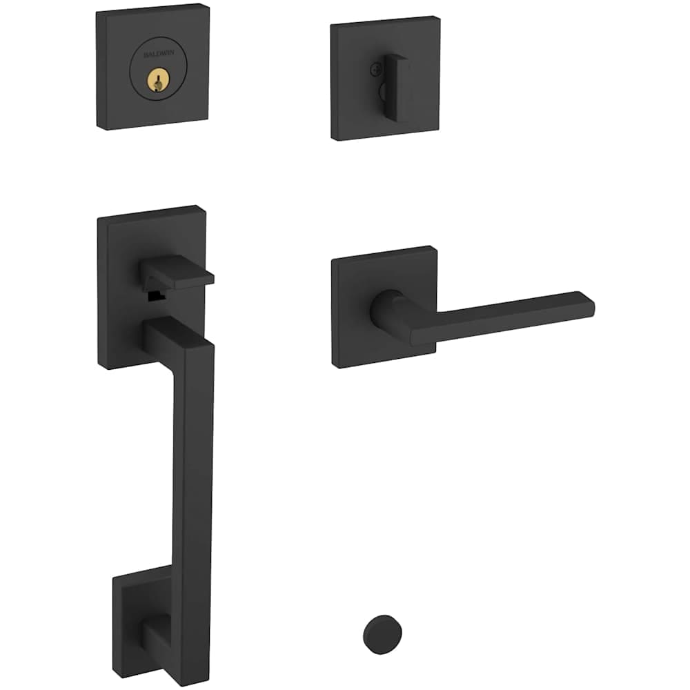 Baldwin 85390.LENT Minneapolis Left Handed Sectional Single Cylinder Keyed Entry Handleset with 5162 Interior Lever from the Estate Collection #85390190LENT
