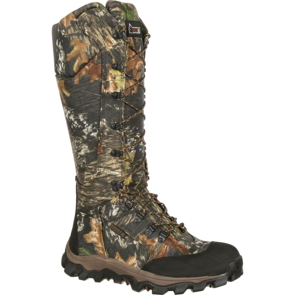 Rocky Mens Mossy Oak Break Up Waterproof Outdoor Boots Size: 8.5 Wide in  the Footwear department at