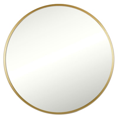 Round Gold Framed Wall Mirror, Round Mirror Gold Trim