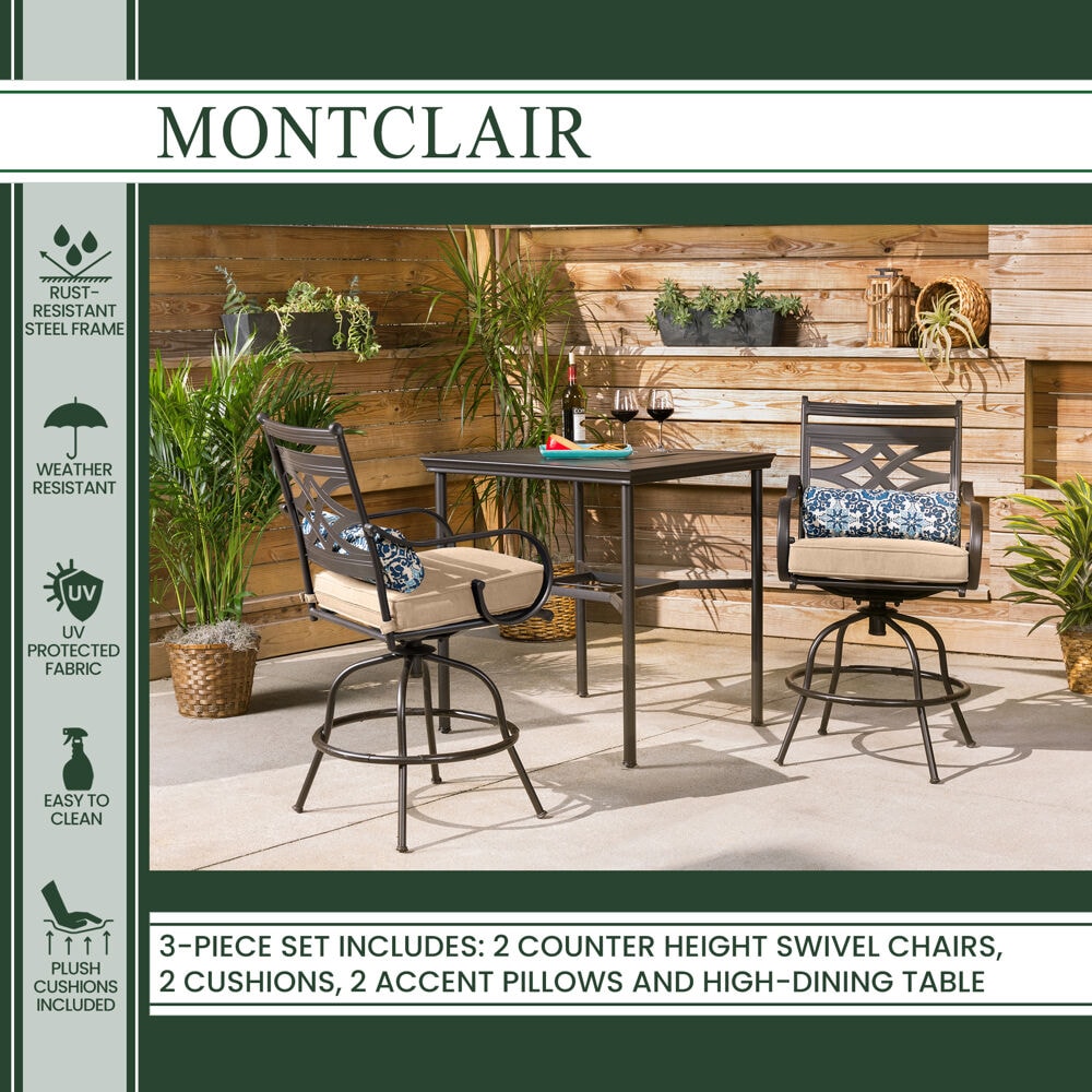 Hanover MCLRDN3PCBRSW2-TAN Patio-Dining-Sets - View #3