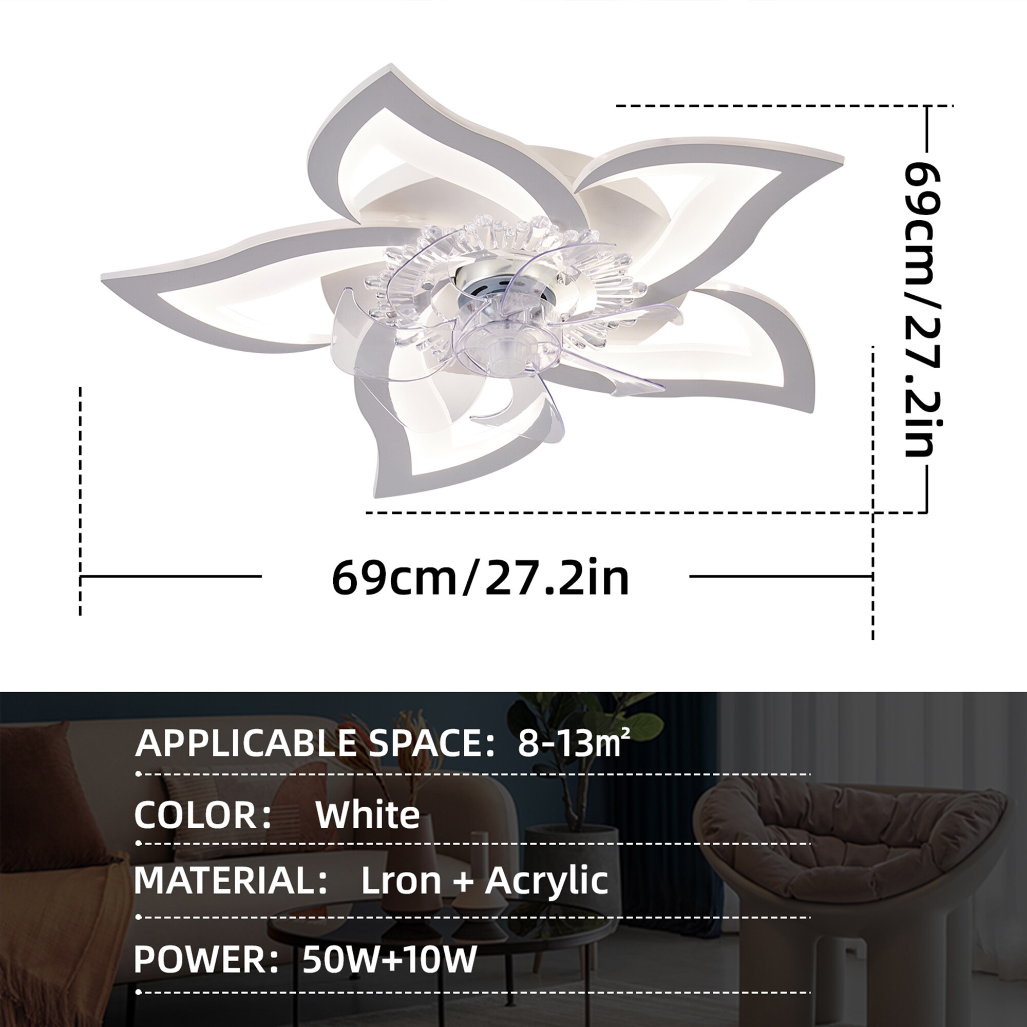 SINOFURN SYD120004WT Ceiling-Fans - View #3