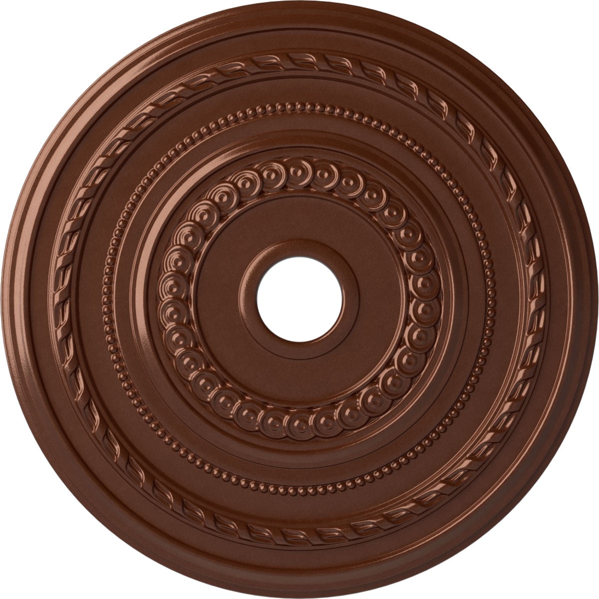 Ekena Millwork CM25COCPS Cole 25.375-in W x 25.375-in L Painted Copper Penny Polyurethane Whole Ceiling Medallion
