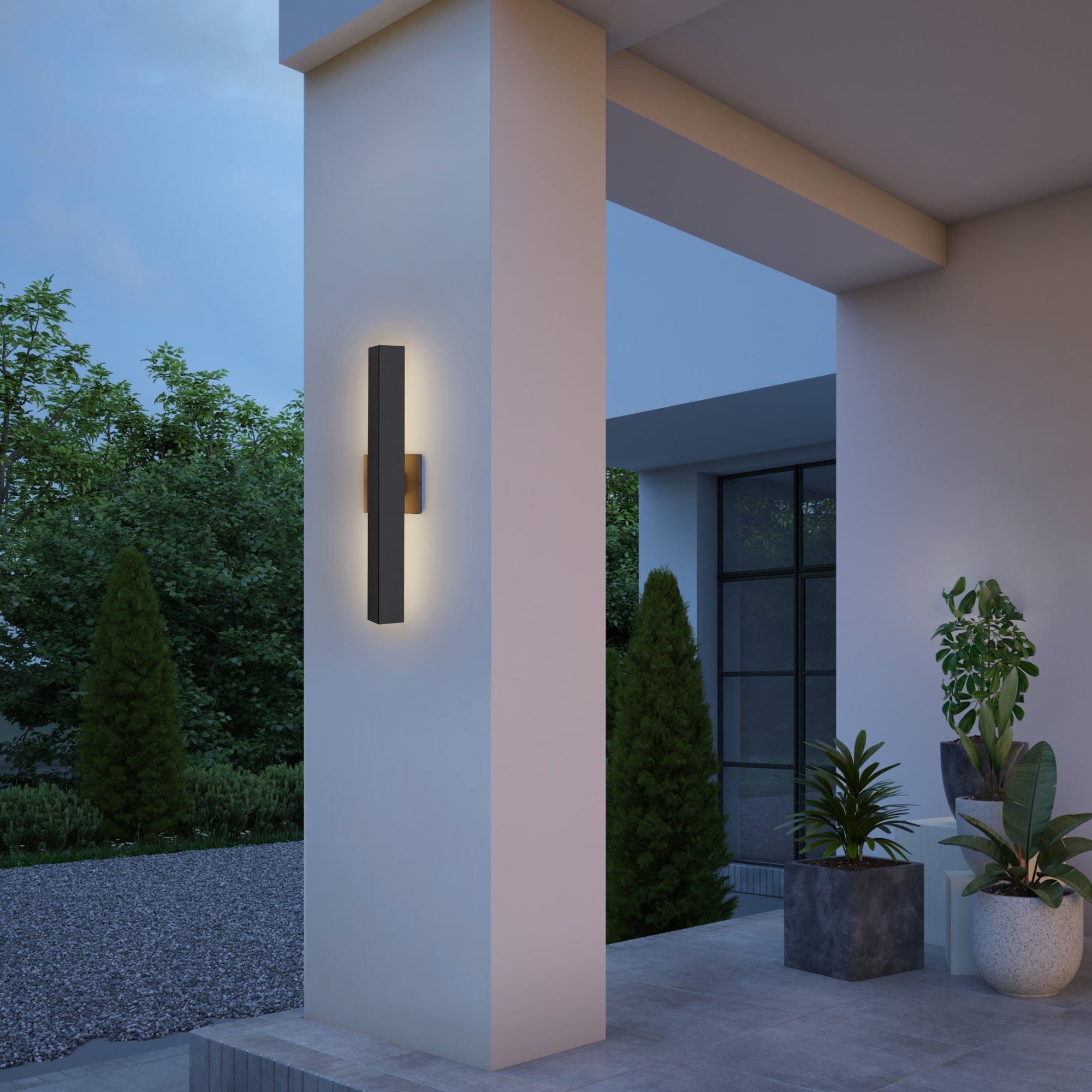 LamQee 06FTL0301ABK Outdoor-Wall-Lighting - View #2