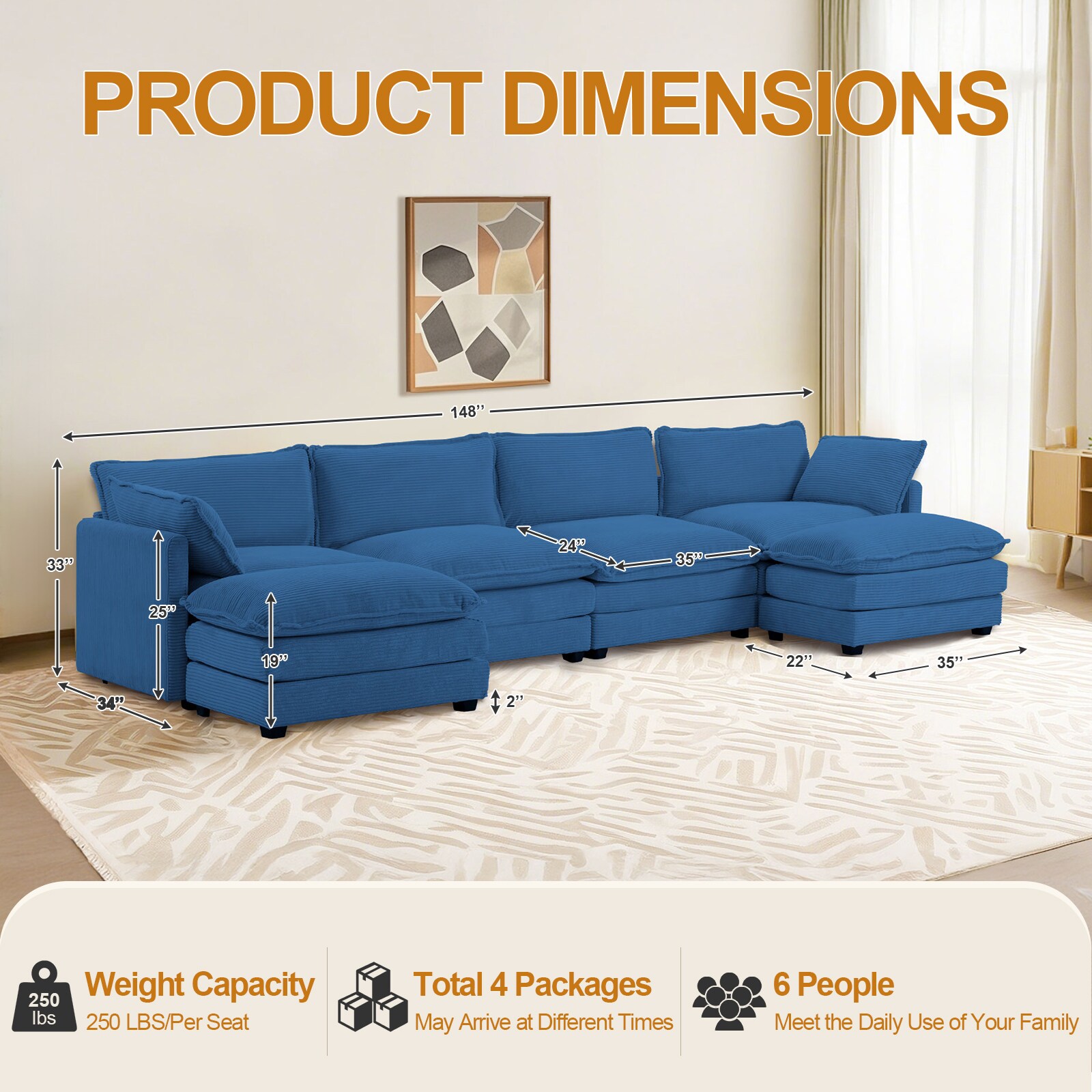 VOUA SAF-DXR3-NV Sofas-Loveseats - View #3