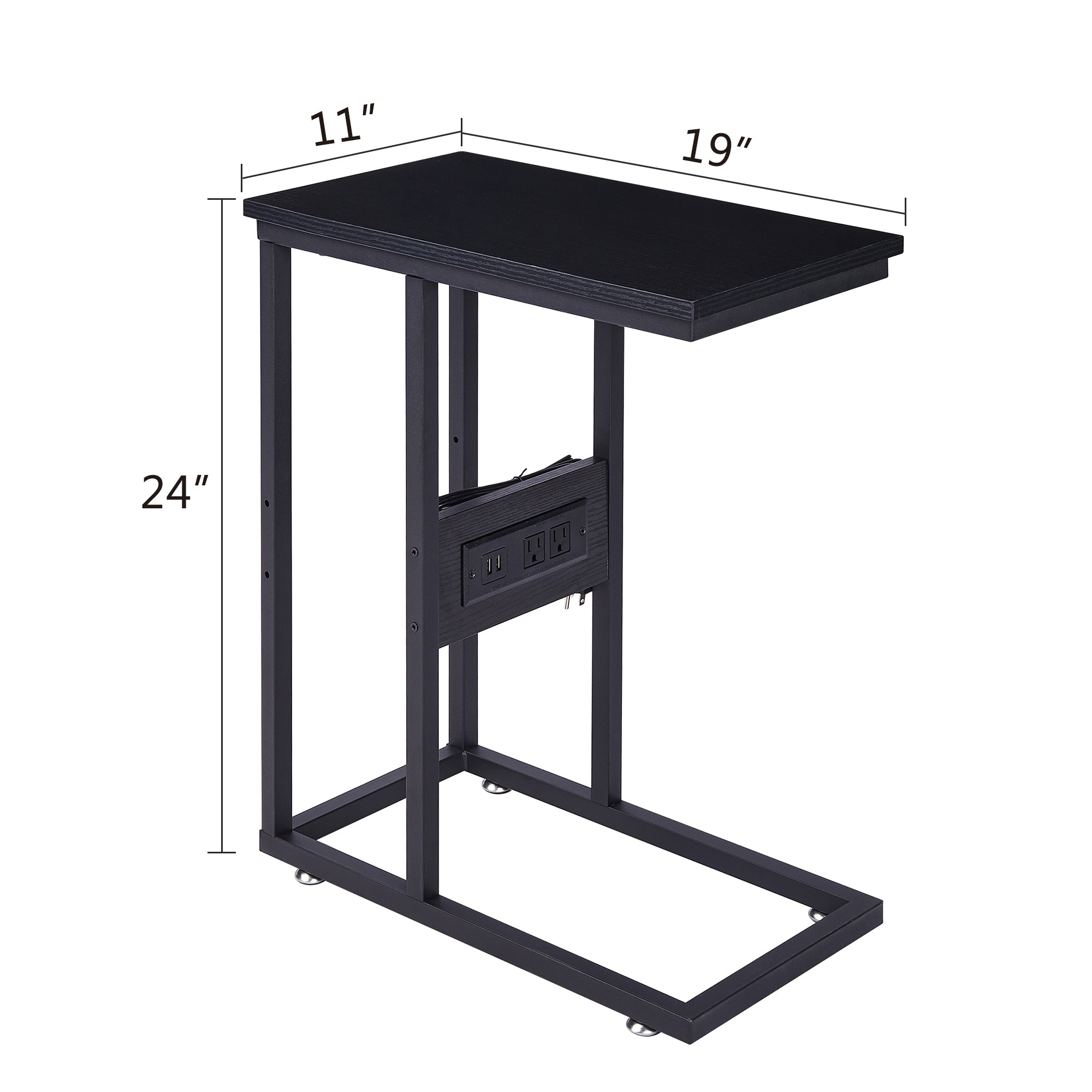 Vecelo LOE-DC-ST01-BLK-UP End-Tables - View #3