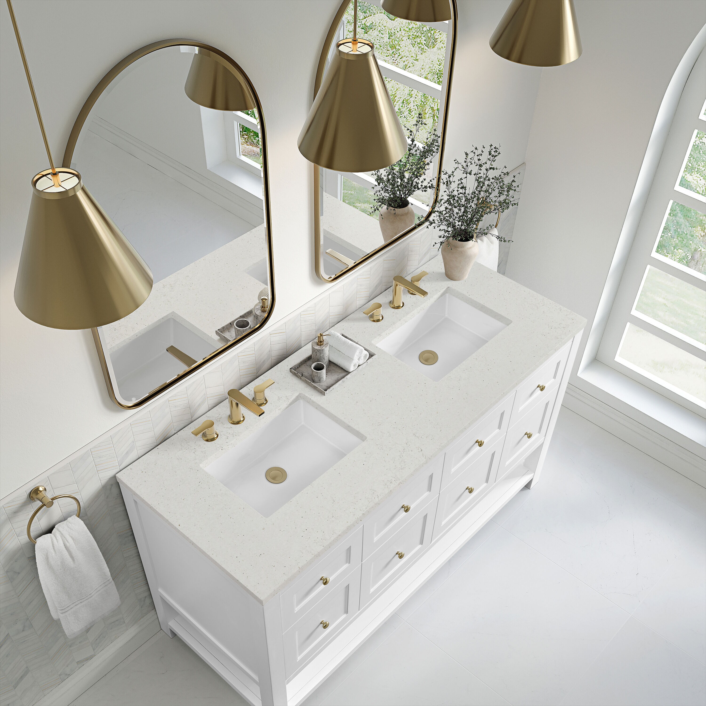 James Martin Vanities 330-V60D-BW-3LDL Bath-Vanity-Combo - View #6