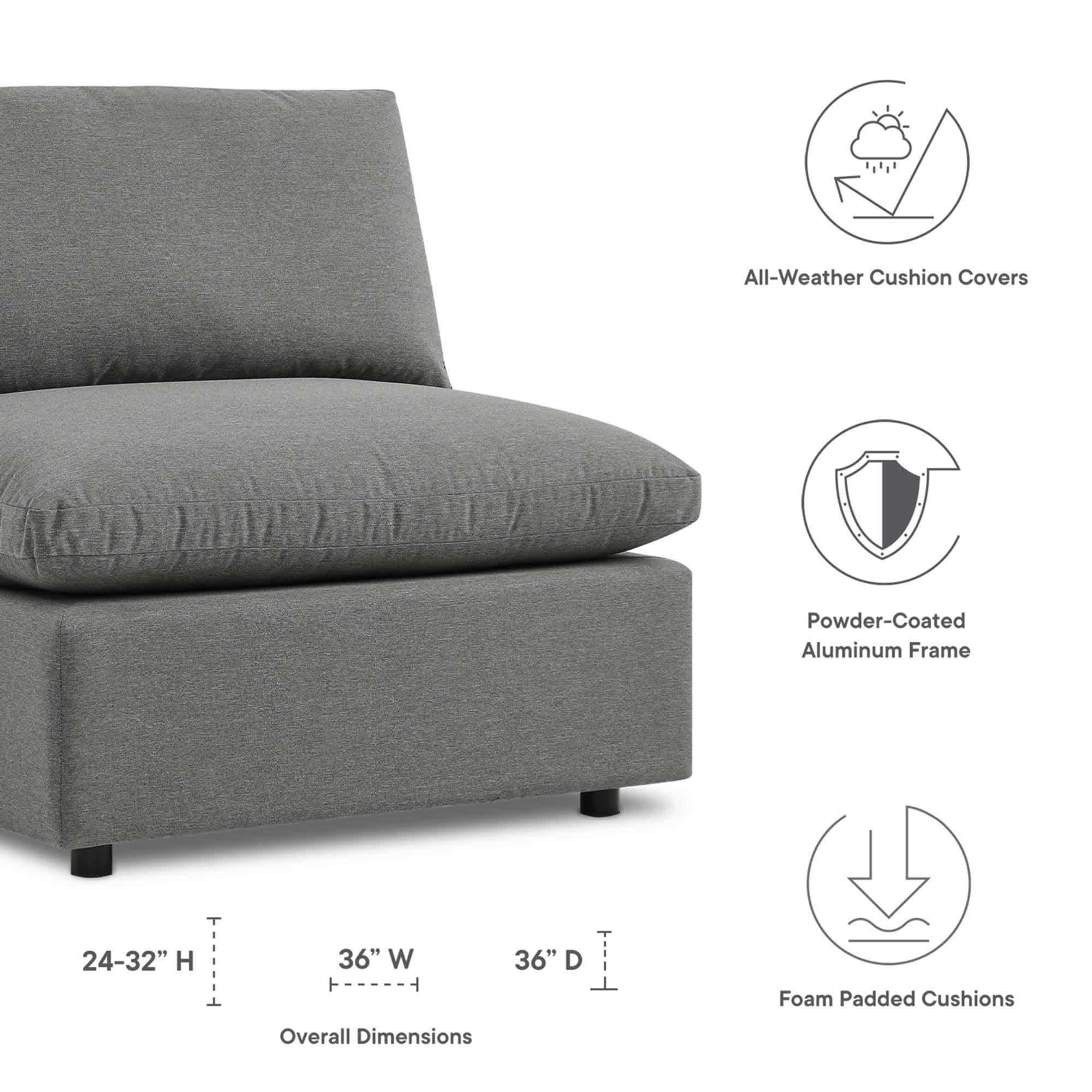 Modway EEI-4902-CHA Patio-Sofas-Daybeds - View #2