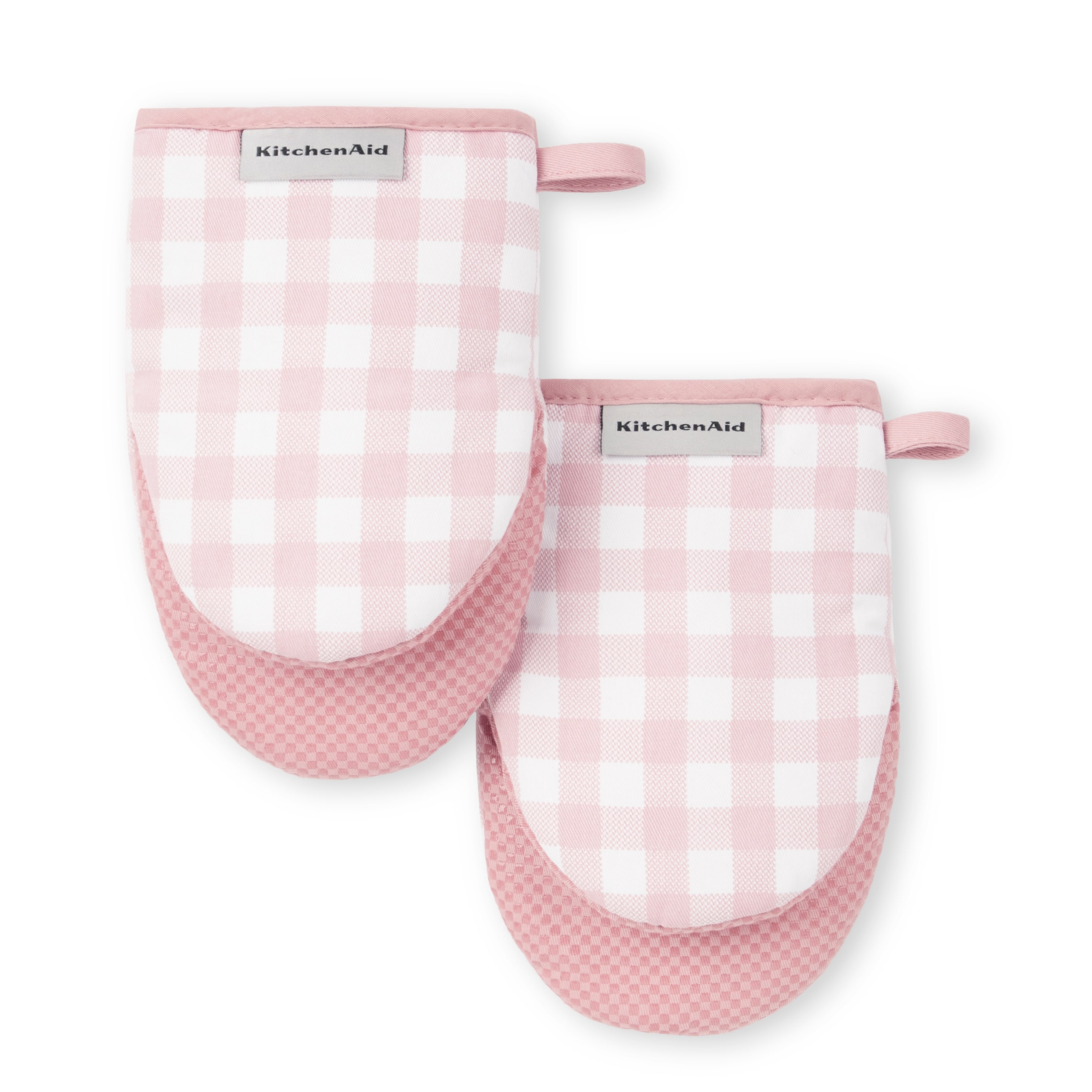 KitchenAid Gingham Pot Holders - Set of 2 - Durable and Heat Resistant -  Slip-Resistant - Passion Red - 7-in x 10-in - Cotton in the Kitchen Towels  department at