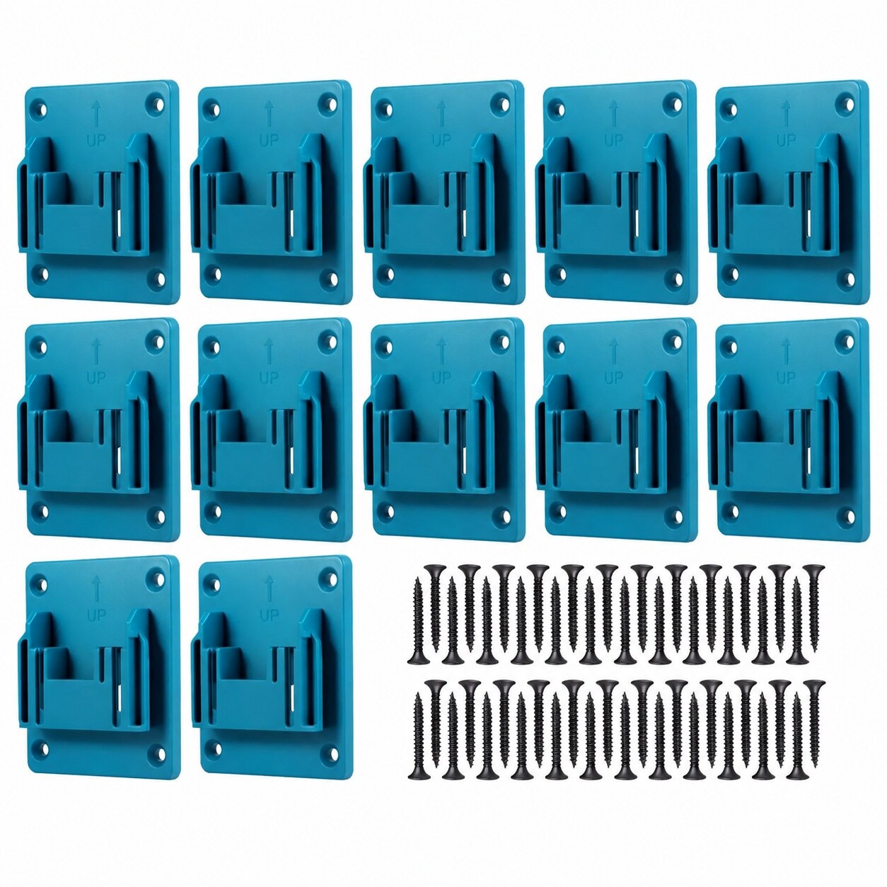 KHKFY  12 Pack Tool Holder Compatible with 18V Power Tool Wall Mount Portable Holder Mount Hanger Storage Organizer with 48 Screws Easy