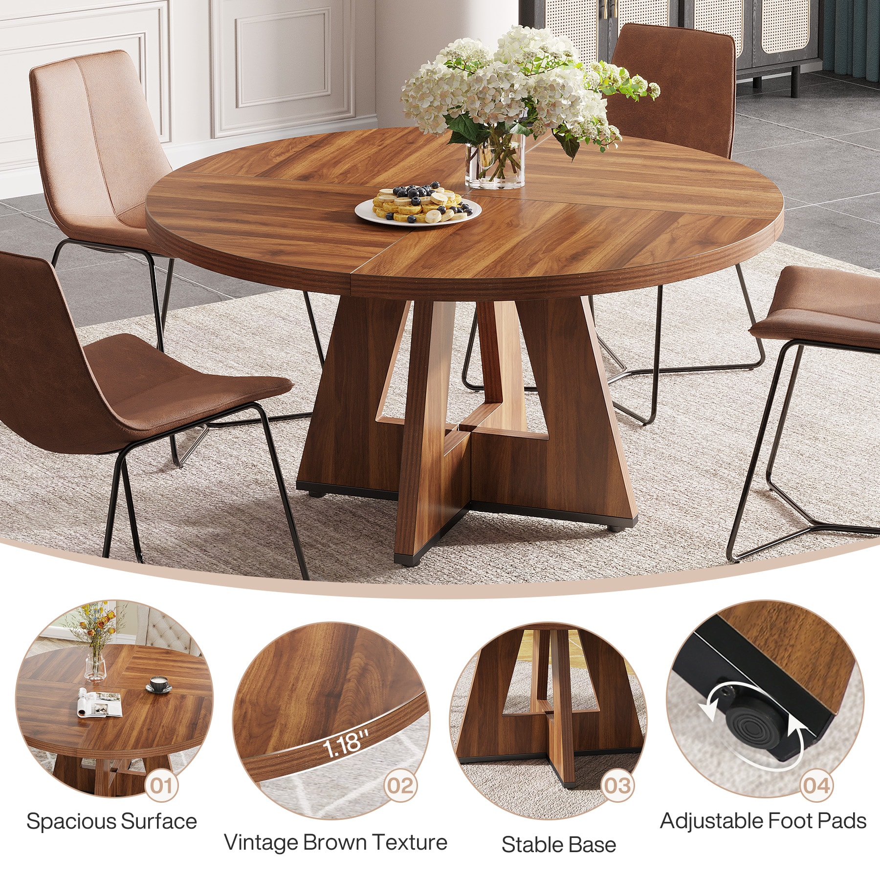 Tribesigns LWFD-XK00740 Dining-Tables - View #6