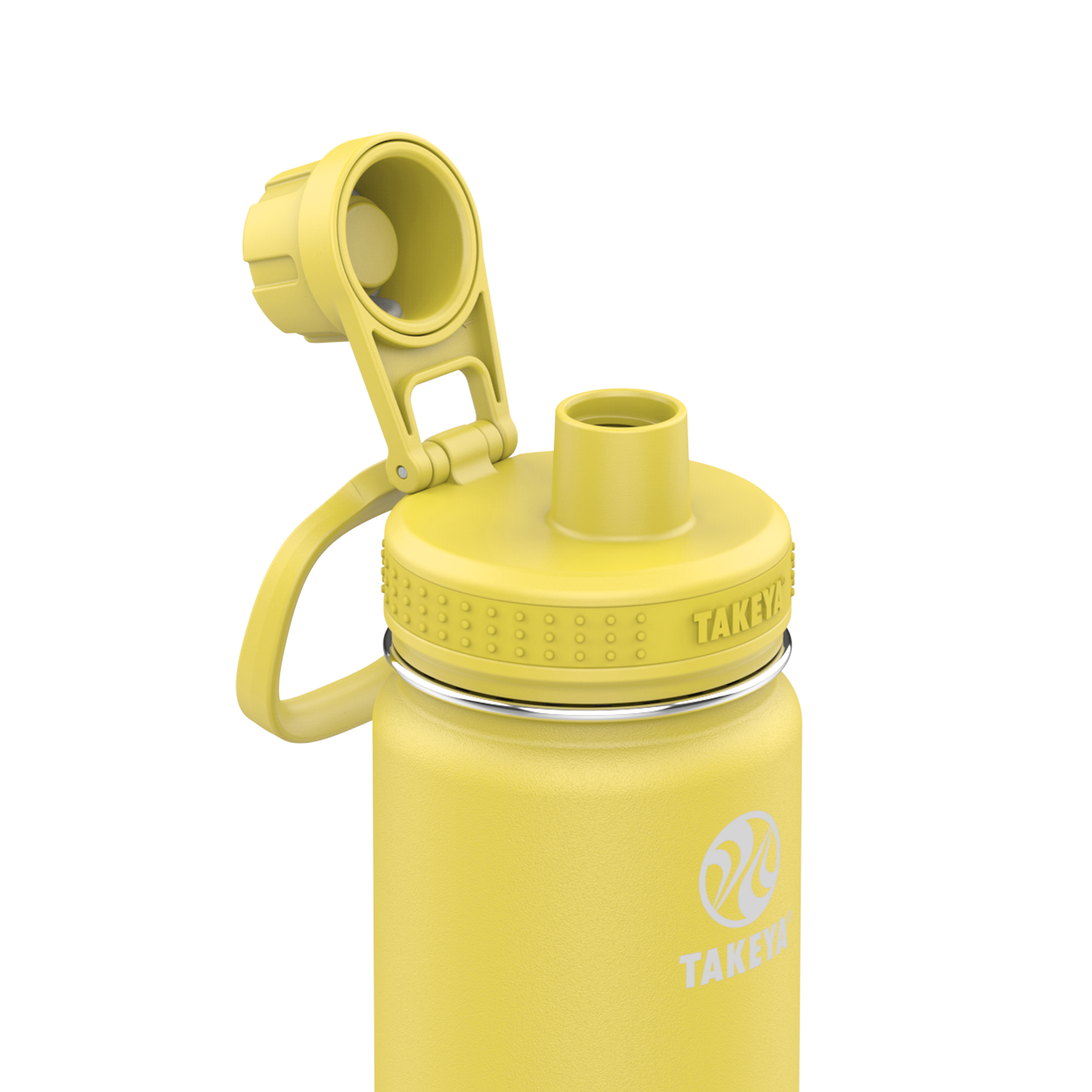 Takeya 18oz Actives Insulated Stainless Steel Water Bottle with Spout Lid -  Light Yellow