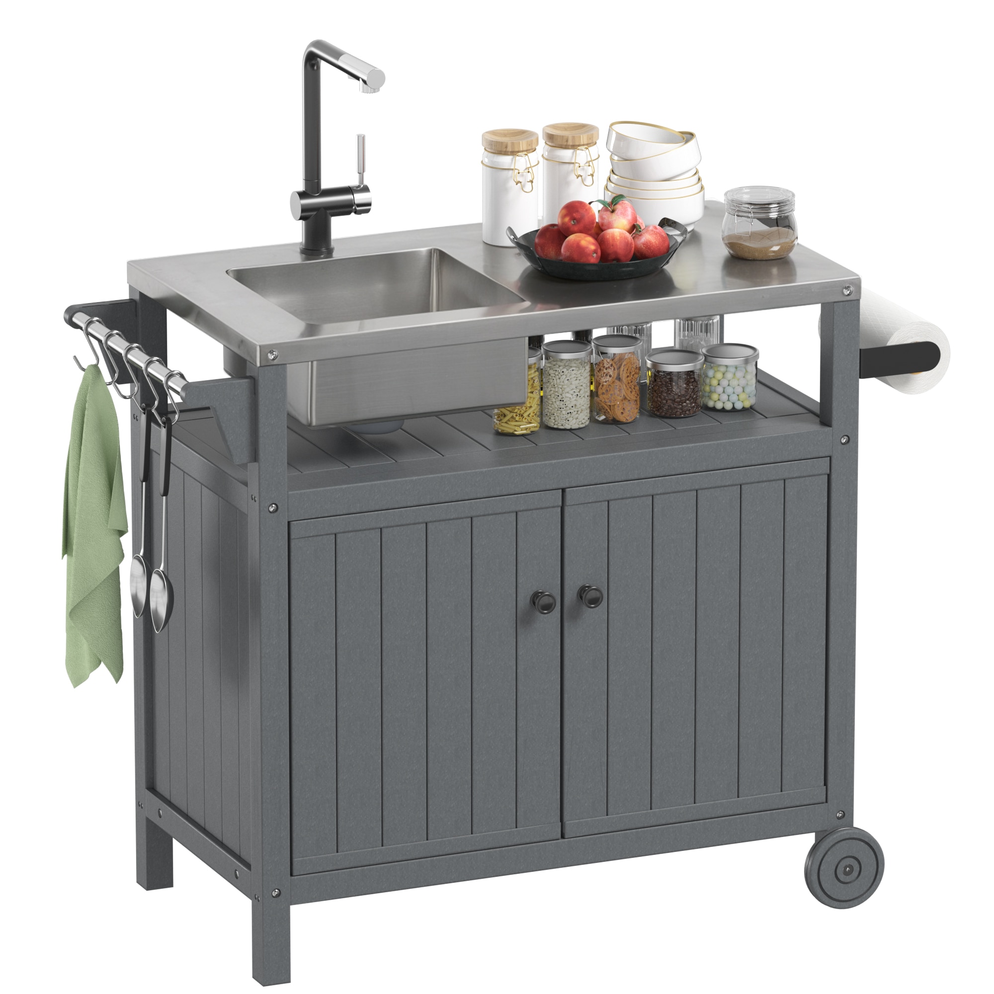 Poly furniture DC-SS06-GY Grill-Carts-Grill-Stands - View #2
