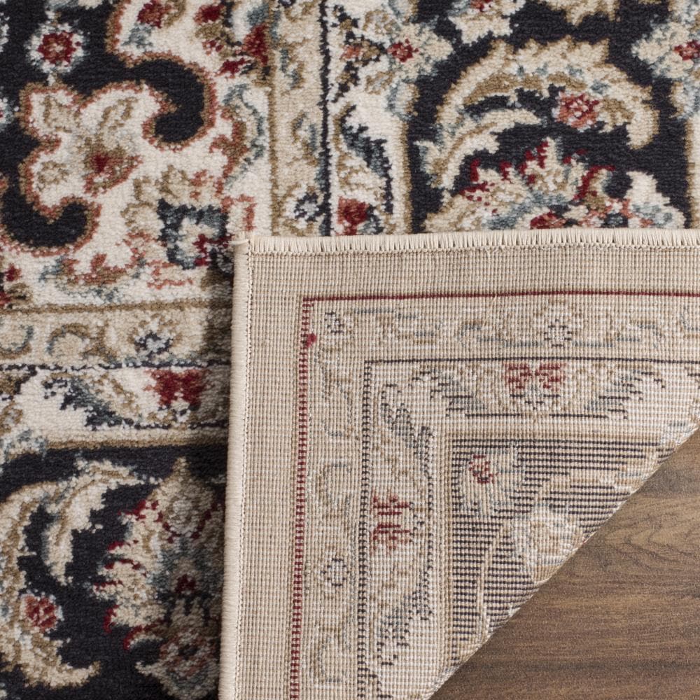Lyndhurst 6' x 9' Cream and Anthracite Synthetic Area Rug