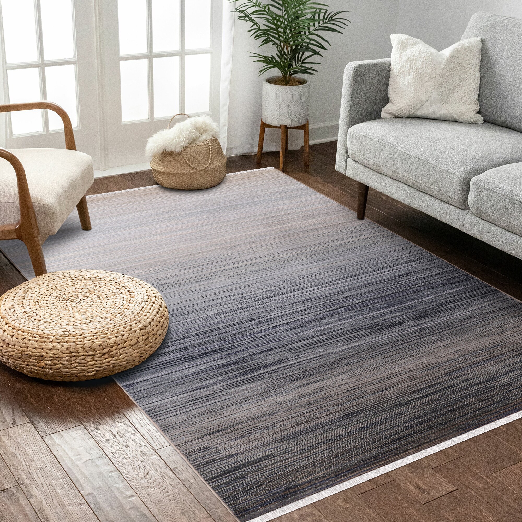 MDA Rugs AA0158 Anna 5 x 8 (ft) Polypropylene Brown and Cream Rectangular Indoor Abstract Area rug