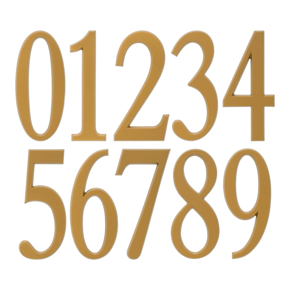 Solid Gold Vinyl House Numbers? Yes, It is Real.