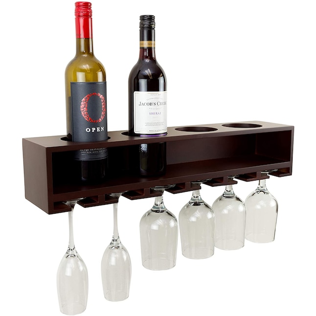 Kiera Grace Espresso Floating Shelf 4 92 In L X 21 89 D 1 Decorative The Wall Mounted Shelving Department At Lowes Com