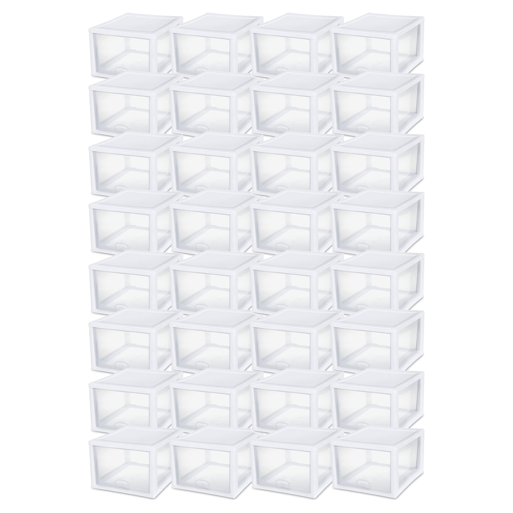 Sterilite 12-Pack White Stackable Storage Drawer Tower 10.6-in H x