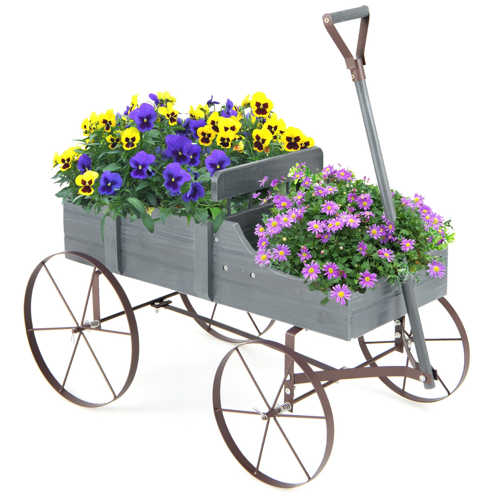  3662GRHYGD 23.0-Inches W Small Gray Wood Rustic Indoor/Outdoor Raised planter box