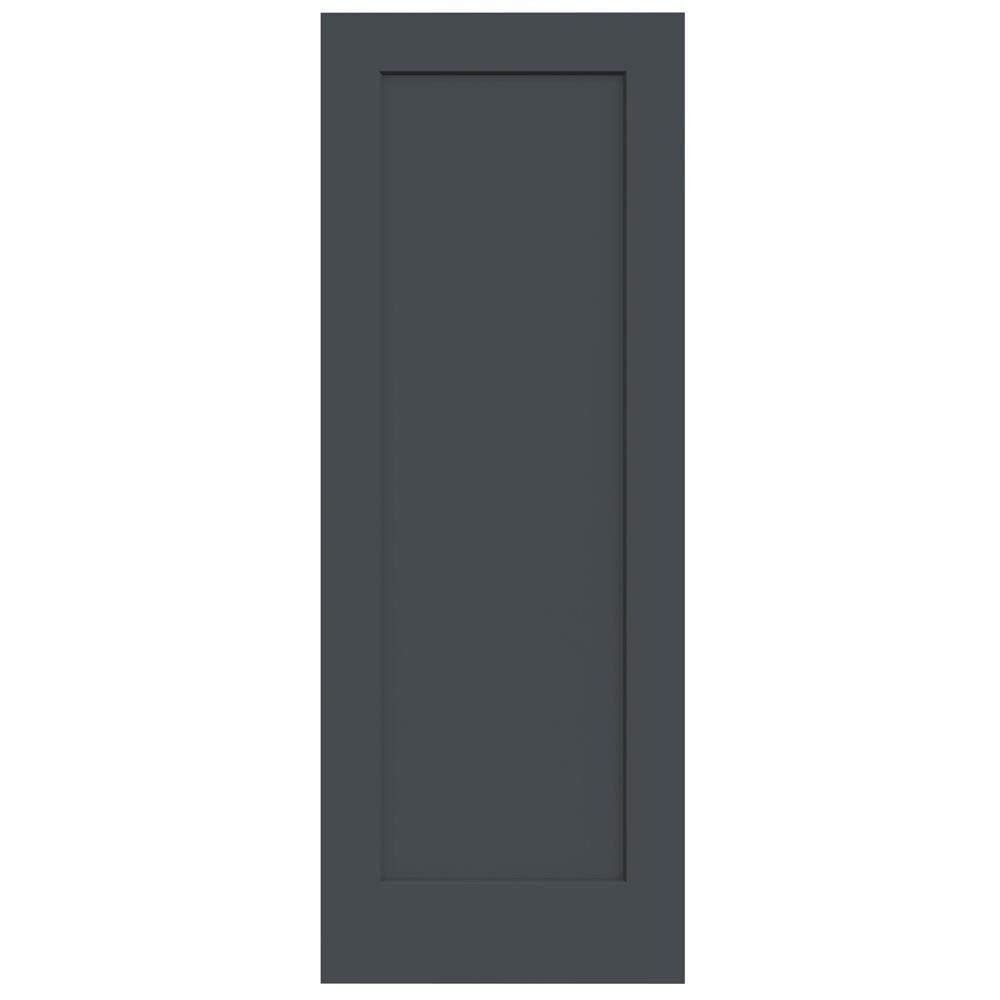 JELD-WEN LOWOLJW191200329 Madison 24-in x 80-in Slate 1-panel Square Smooth Hollow Core Prefinished Molded Composite Slab Door