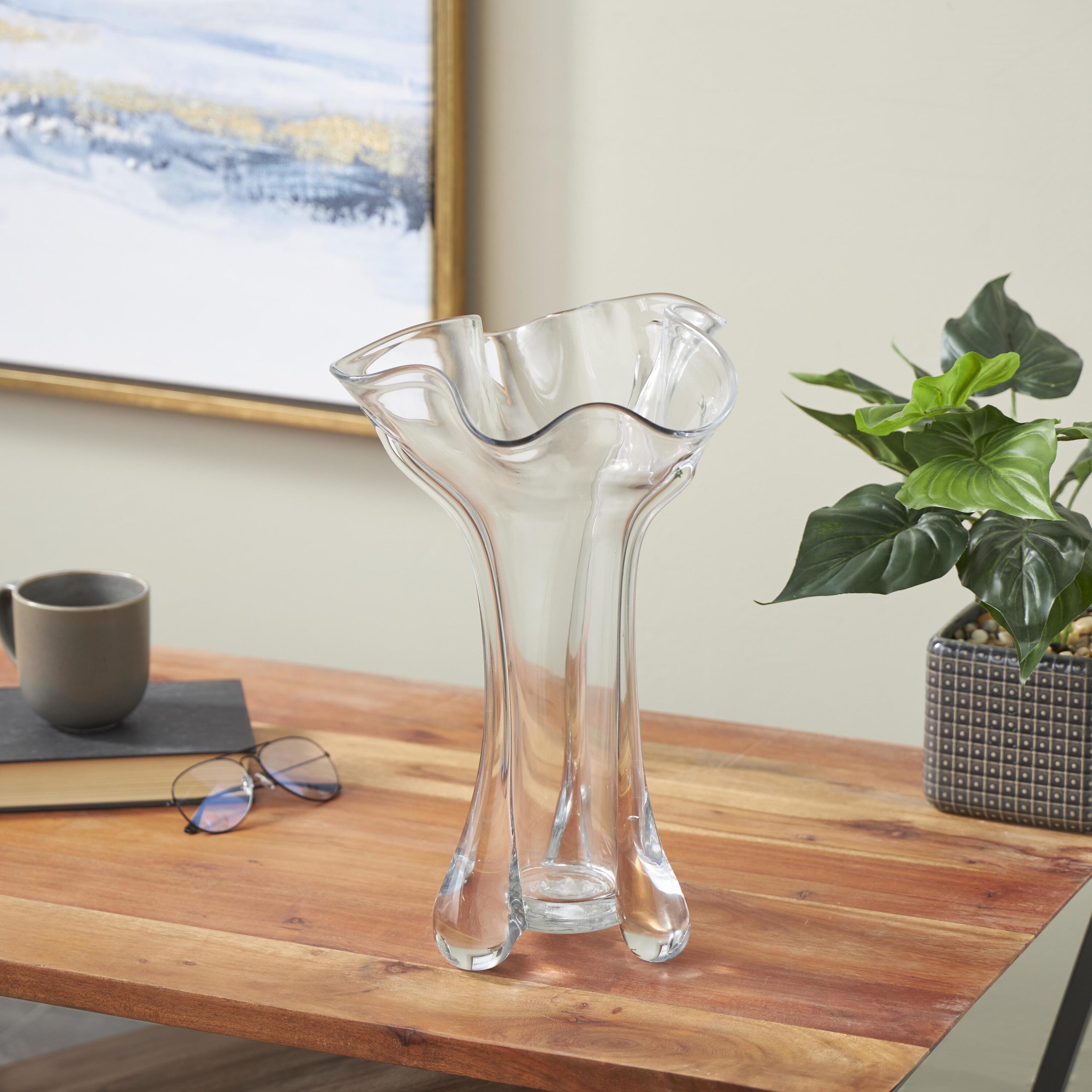 Grayson Lane 823478 Clear Glass Modern Vase