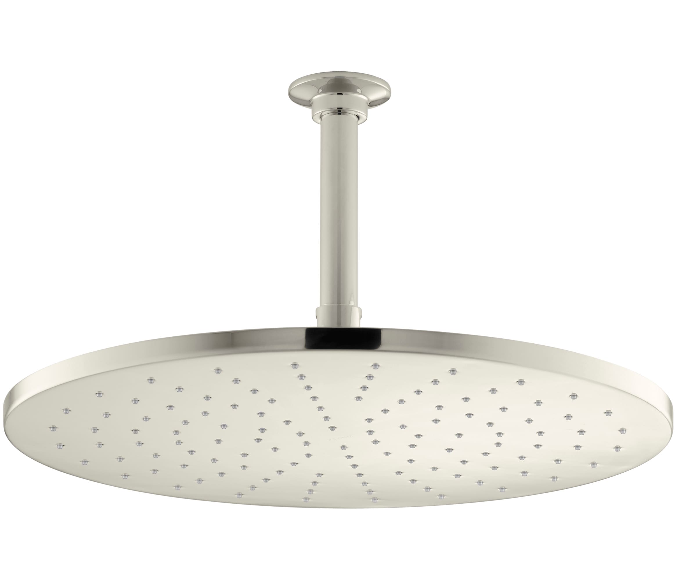 KOHLER 13691-SN Contemporary 1.0 -Spray Vibrant polished nickel 14.0000-in Round Fixed Rain Shower Head 2.5 GPM