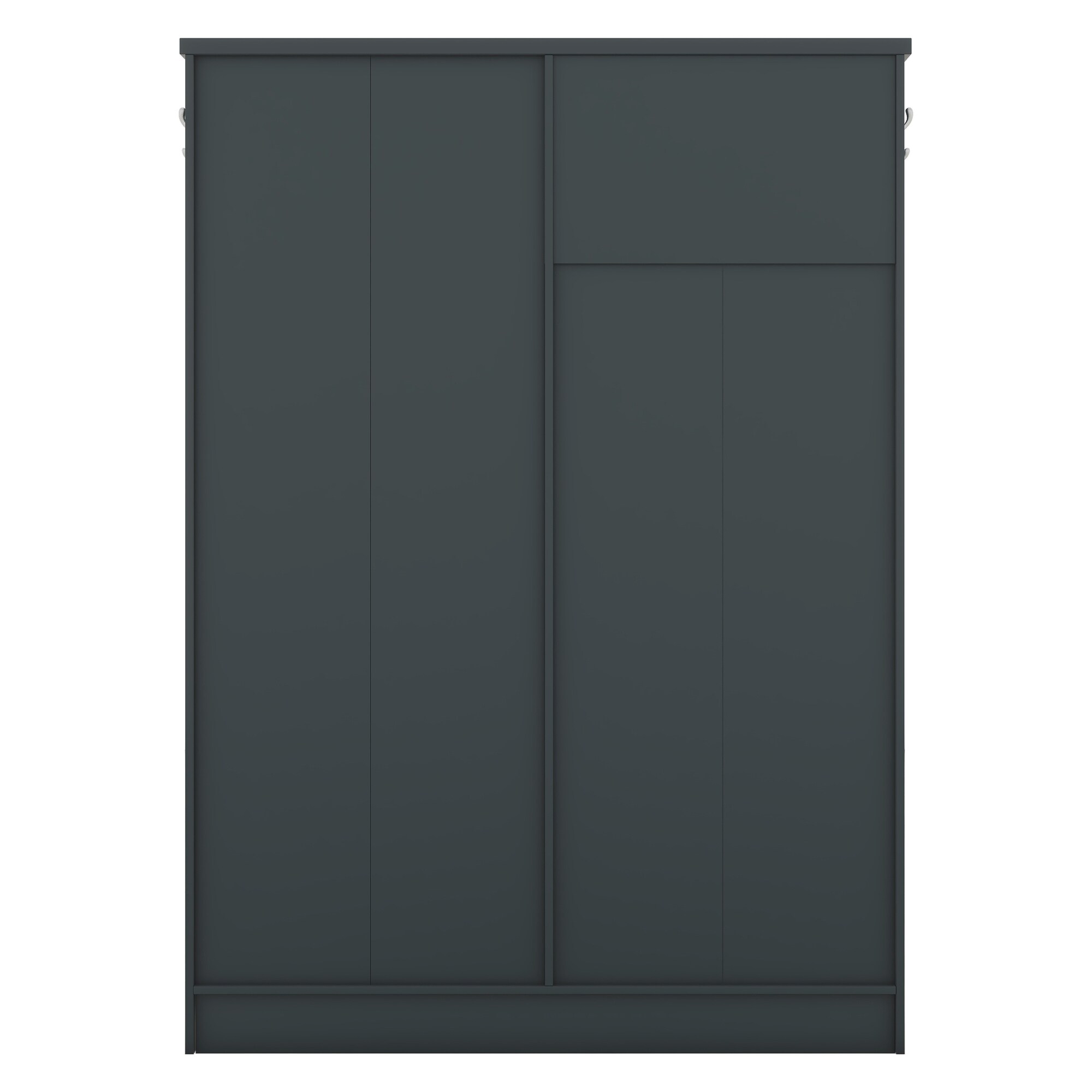 SINOFURN Antique Blue Hall Tree with Bench, Cabinet, Shelves, and Hooks - 73.2-in H x 52.7-in L x 15.7-in D