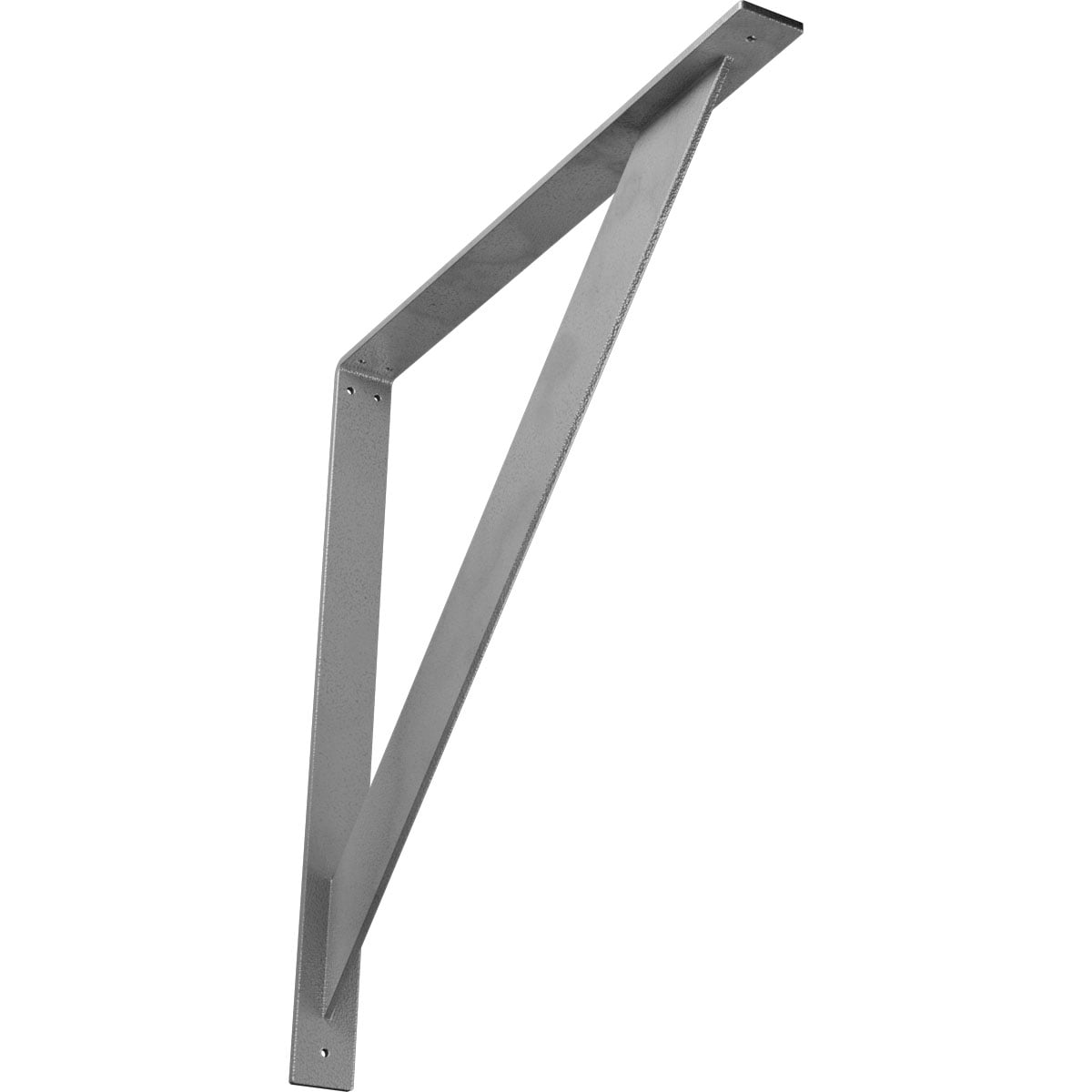 Ekena Millwork BKTM02X24X24TRHGY Traditional 24-in x 2-in x 24-in Gray Steel Countertop support bracket