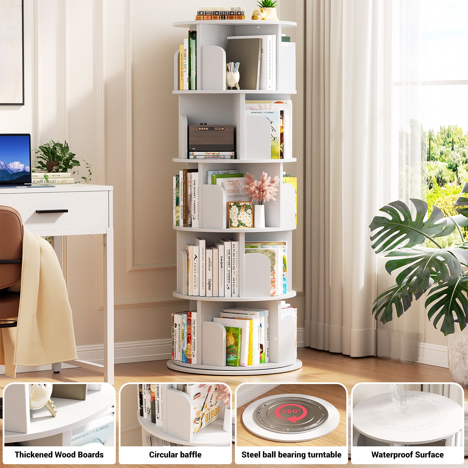 Aheaplus XZSJ-5C-W bookcases - View #3