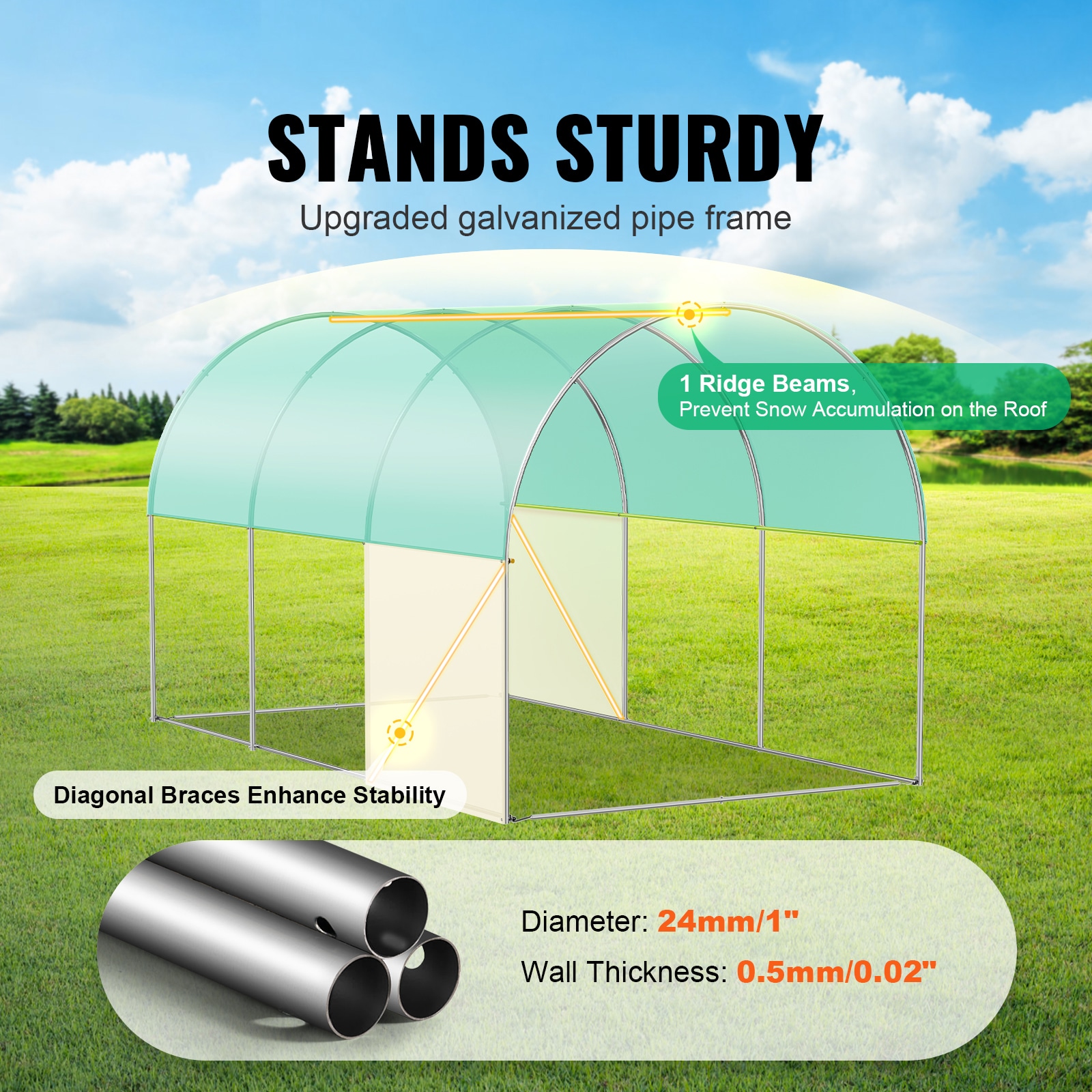 VEVOR SCSDXWS12X7X06997V0 greenhouses - View #2