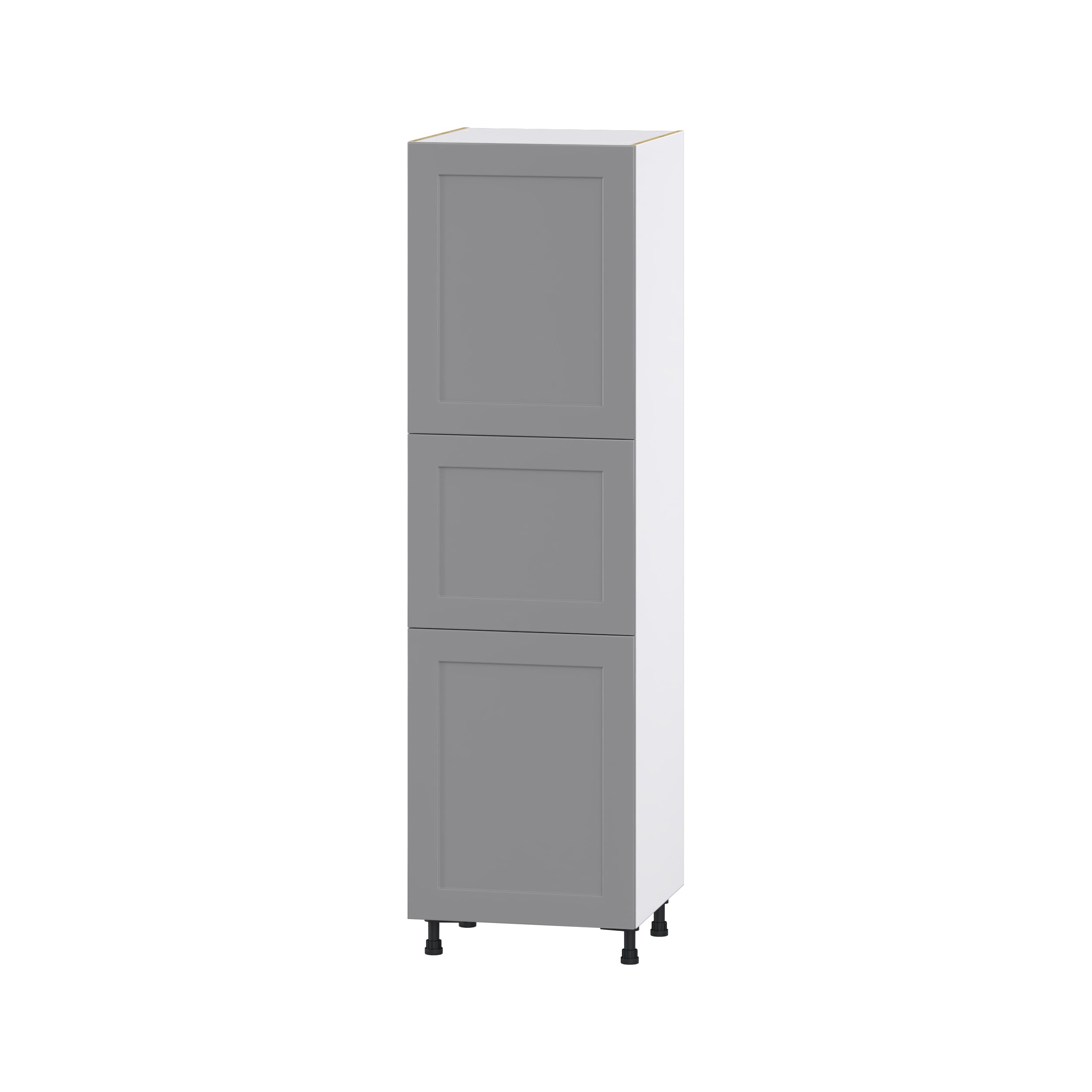 Hugo&Borg Beaumont 30-in W x 84.5-in H x 24-in D Slate Gray Pantry Fully Assembled Cabinet (Flat Panel Shaker Door Style)