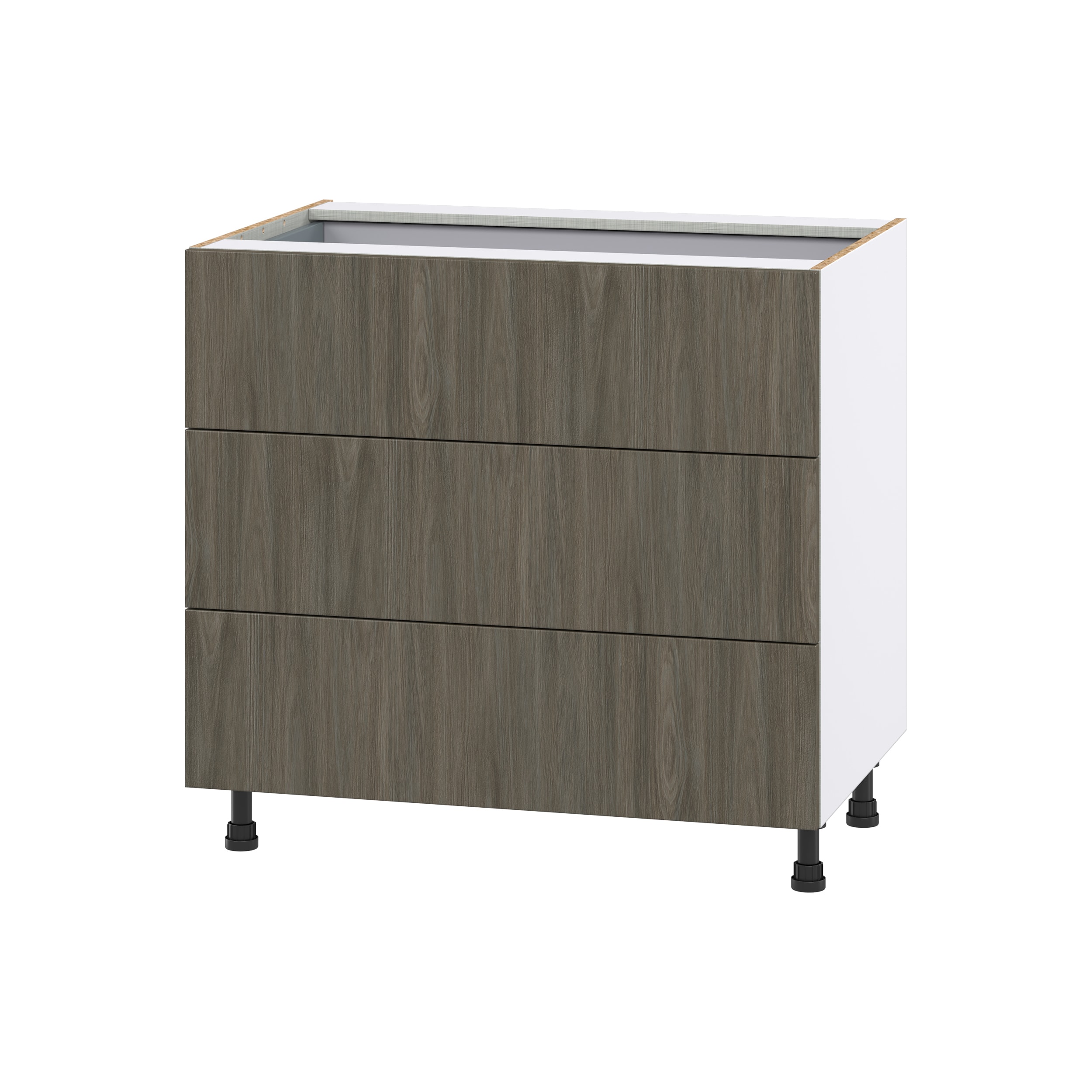 Hugo&Borg DSB3DA36I1-SA Savane 36-in W x 34.5-in H x 24-in D Textmel 4 -Drawers Drawer Base Fully assembled Cabinet (Flat Panel Slab)