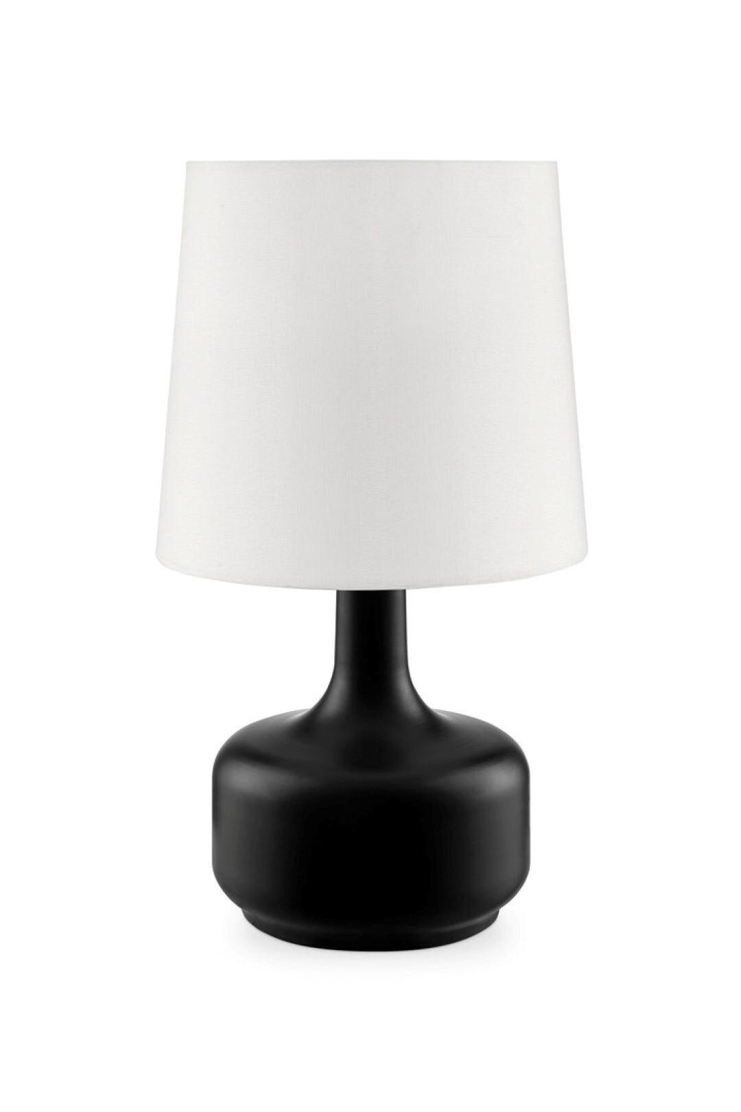 GDFStudio 343851 17.25 Inches Tall Cheru Modern Mid-Century Touch On Table Lamp Powder Black