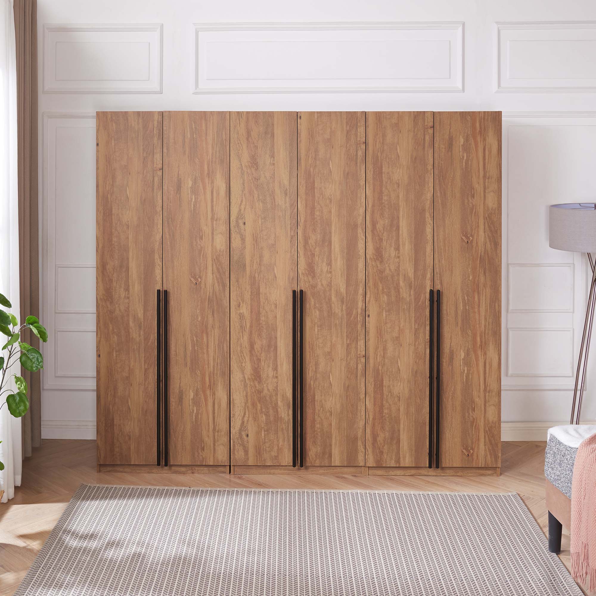 Manhattan Comfort 3-WC002-GB Golden Brown Full Bedroom Set