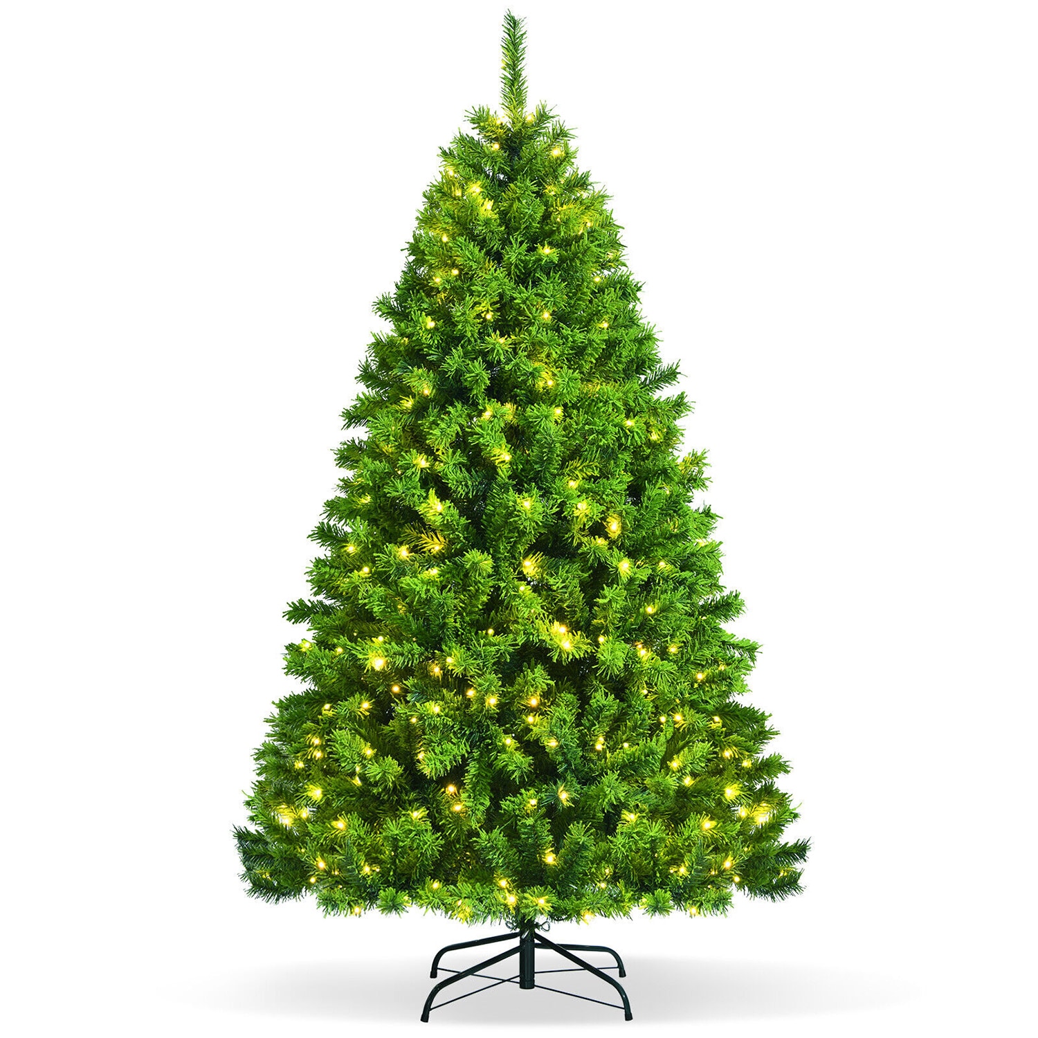 WELLFOR HYJ23578US 6.5-ft Pre-lit Artificial Christmas Tree with LED Lights