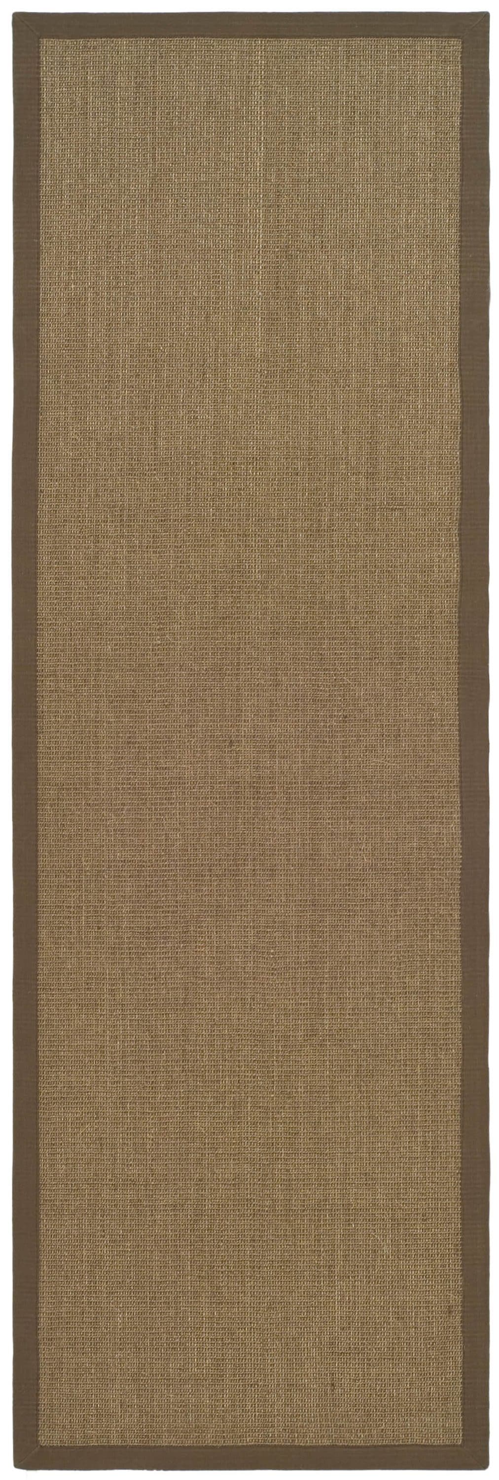Safavieh NF441C-212 Natural Fiber Saltaire 2 x 12 (ft) Loomed Sisal Brown/Brown Rectangular Indoor Solid Coastal Runner rug