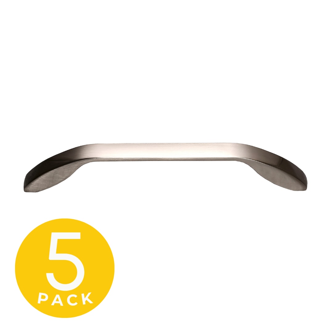 Sapphire SP-3191-192-SN-5 Gamma 7-1/2-in , 192mm Center to Center Satin Nickel Arch Bar Appliance Drawer Pulls 5 -Pack