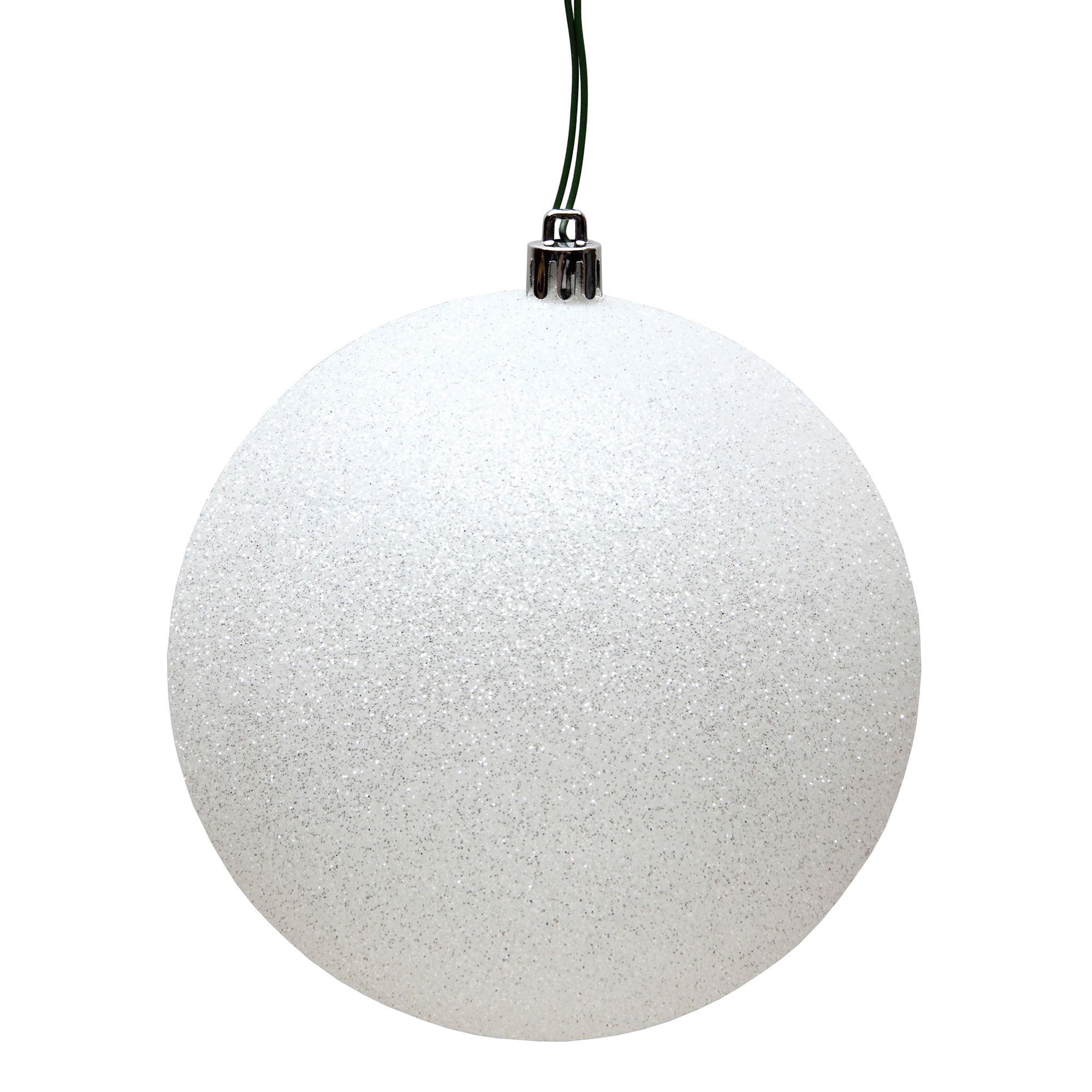Vickerman N591511DG 4 -Pack White Ball Standard Indoor Ornament set Shatterproof