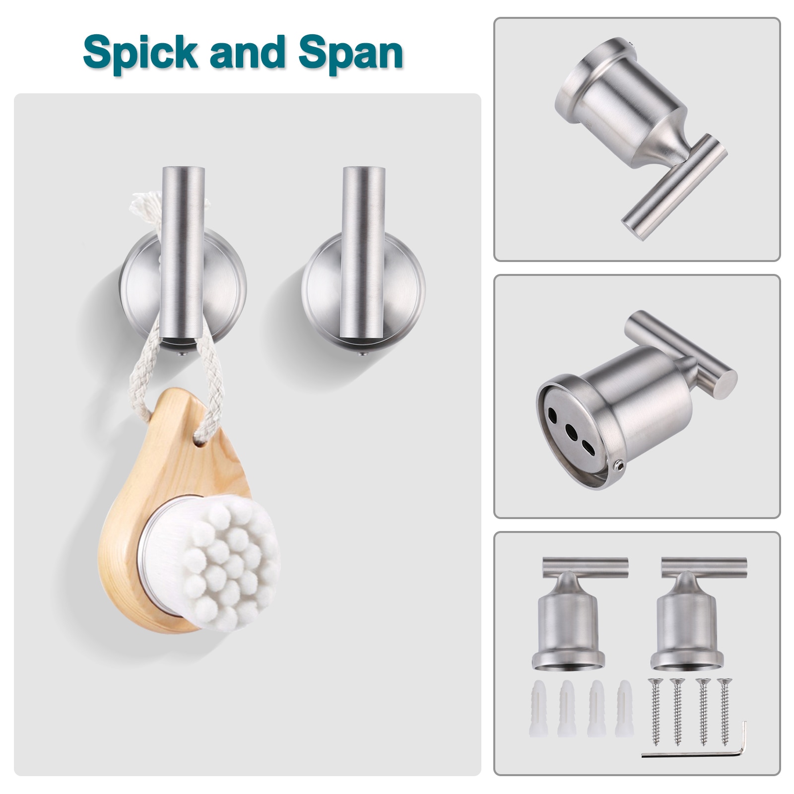 WOWOW 4030601X2-LW Robe-Hooks - View #4