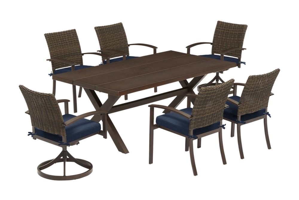 Unbranded Atworth 7 Pc Dining 2yr Navy In The Patio Dining Sets Department At Lowes Com