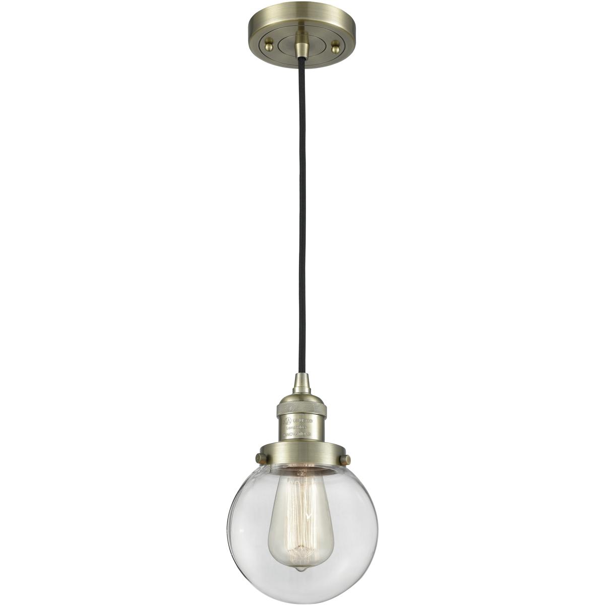 Innovations Lighting 1353542 201C-AB-G202-6-LED Franklin Restoration Beacon Mini Pendant